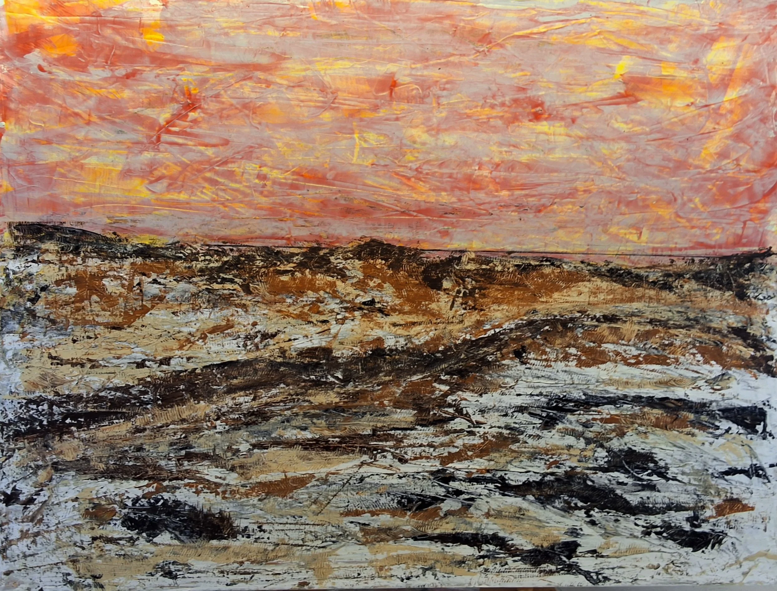 Hunter's Dawn, 2025, acrylic on canvas, 30" x 40"