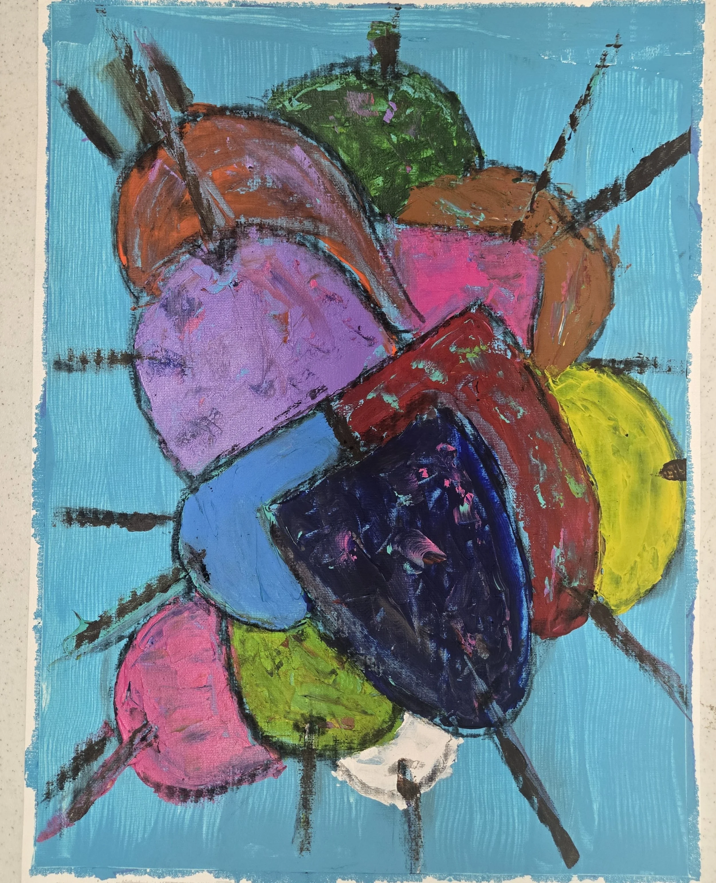 Buoys, 2026, acrylic on canvas, 16" x 20"
