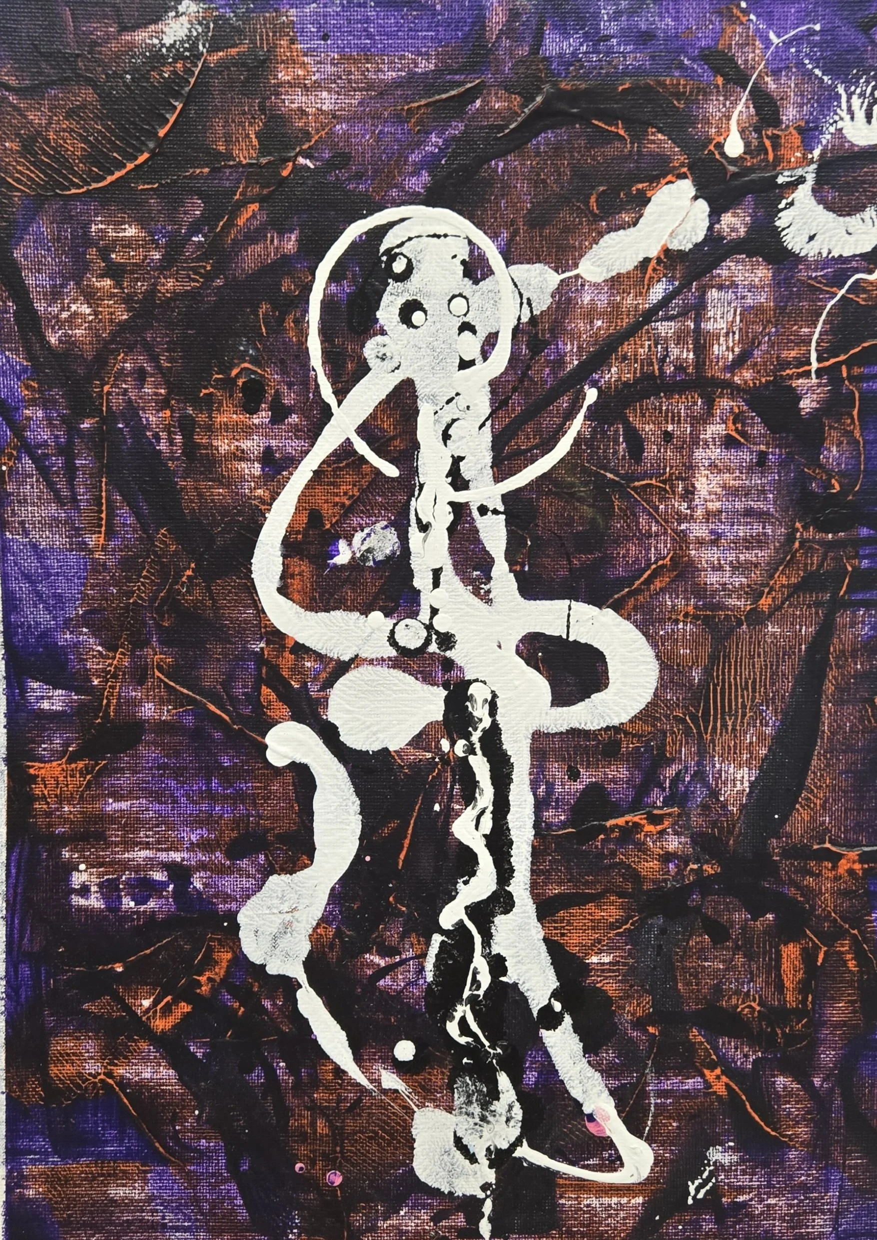 Creation 2, 2026, acrylic on canvas, 9" x 12"