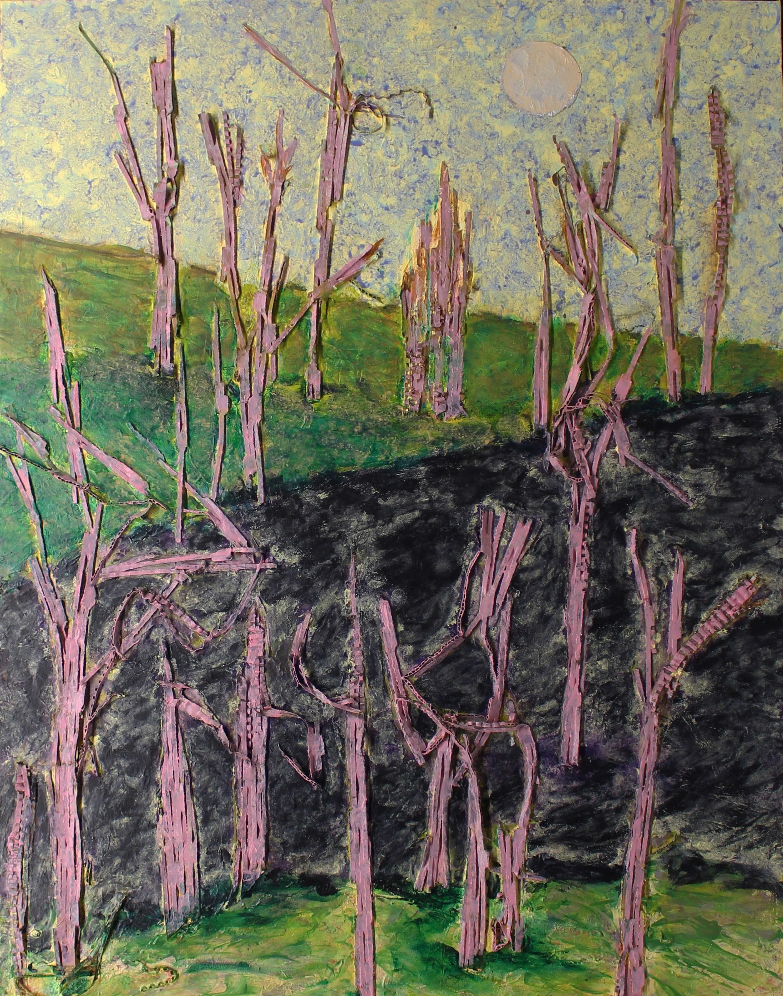 2025.Spring- The 4 Seasons-Series #3. Acrylic and Paper on Canvas. 30x40.jpg
