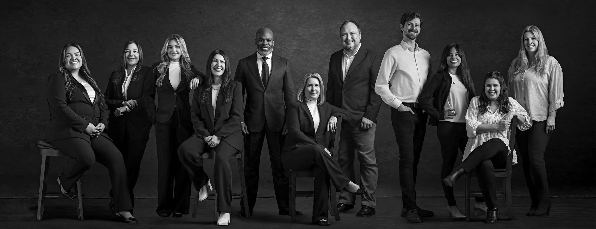 Drake Law law clerks and administrative staff in formal attire, a group photo.