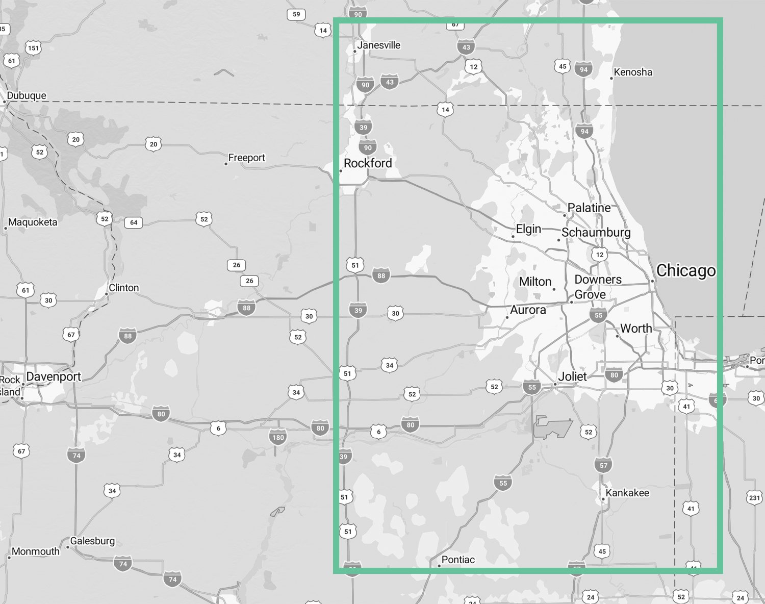 Service area map