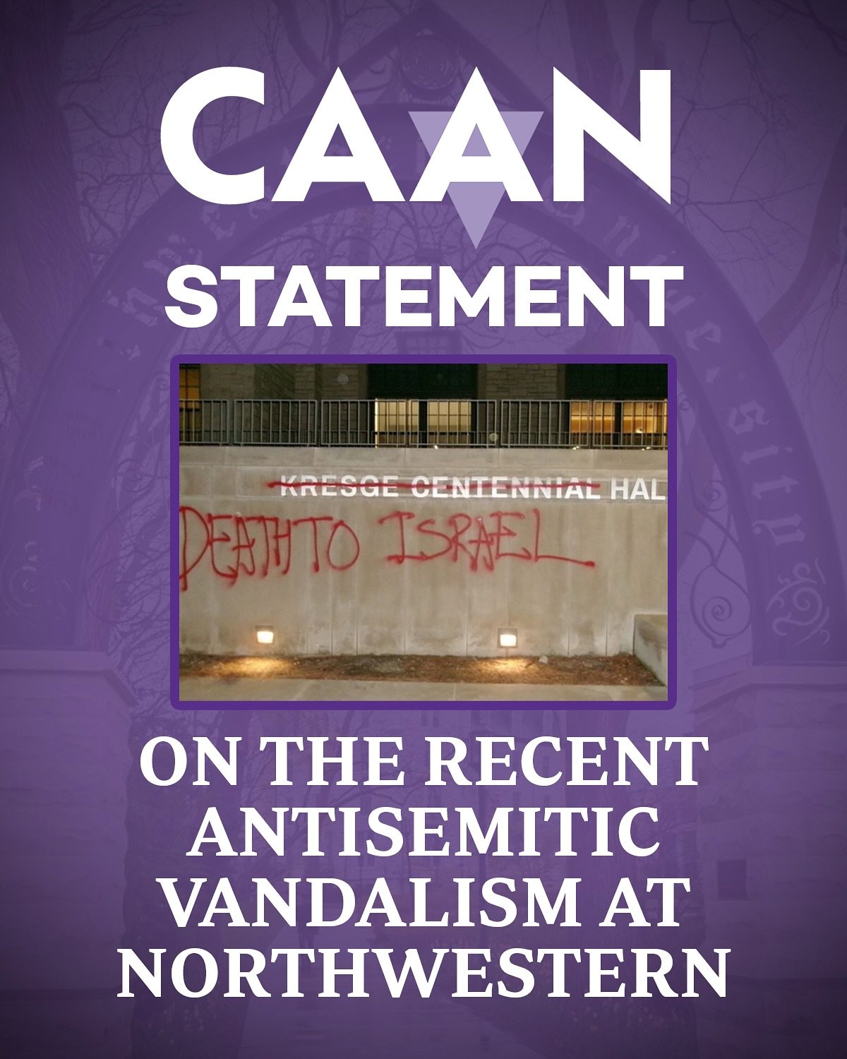 @NorthwesternPresident Schill and @NorthwesternU -
“Death to Israel” spray painted on buildings housing Holocaust education and Jewish studies—on the first night of Passover.
This was a TARGETED ACT of ANTISEMITIC TERROR, not ran