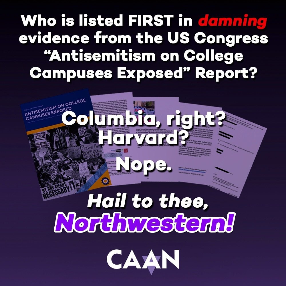 The only time you DON’T want to be first in the nation!
Last week Congress released a jaw-dropping account of antisemitism across college campuses around the country and @NorthwesternU led the pack! Their investigation uncovered distressing e