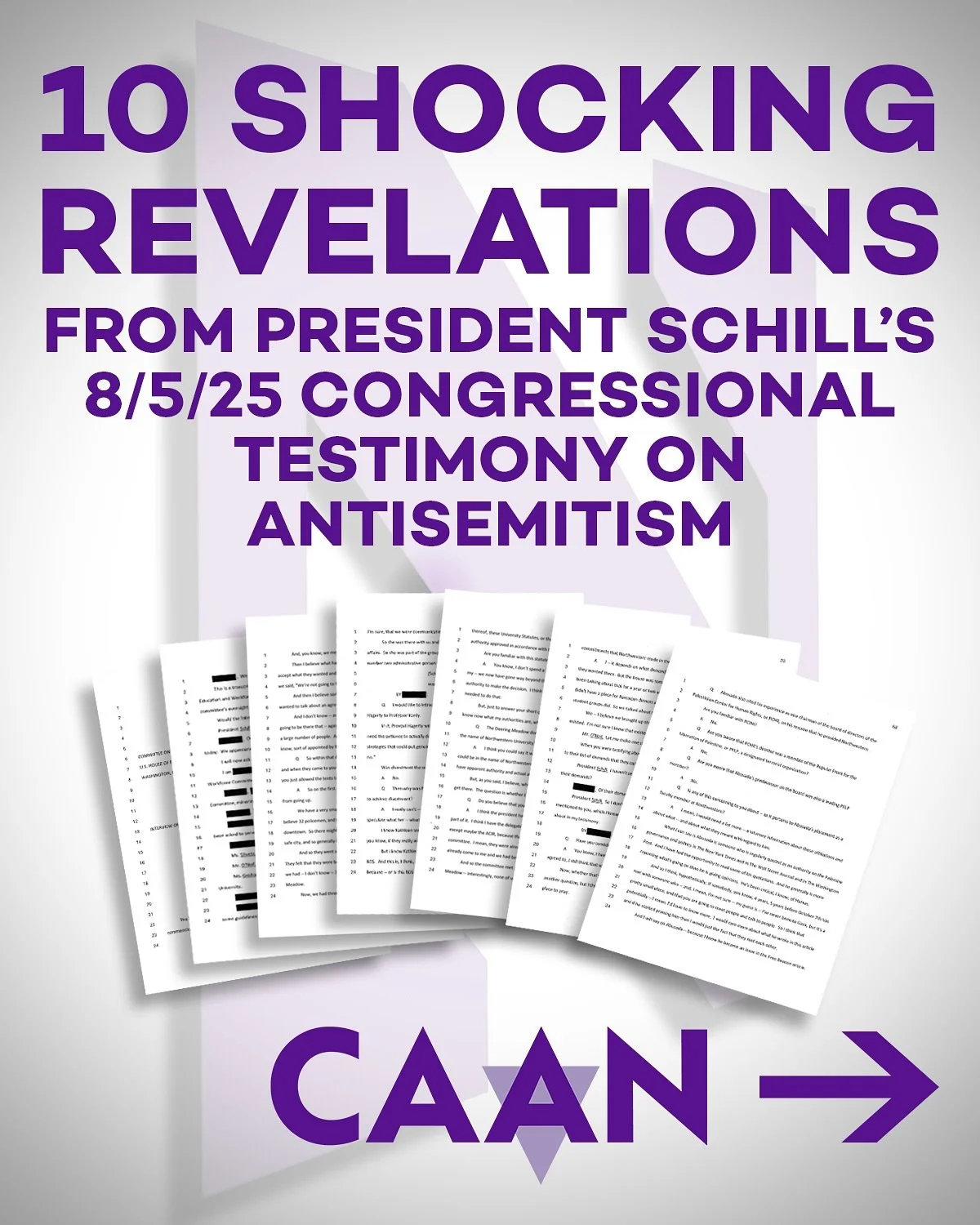 🚨 10 Shocking Revelations from Schill’s Testimony 🚨 Link to full testimony in bio.
On Aug. 5, 2025, resigning @NorthwesternU President Michael Schill faced Congress for the 2nd time in 14 months. What emerged was a damning record of failure