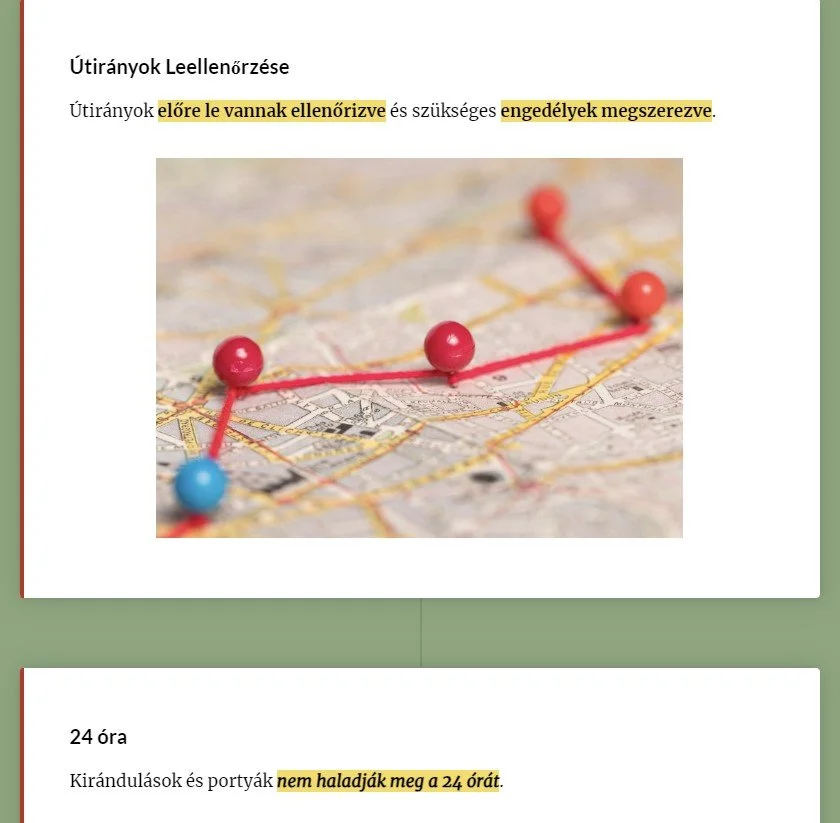 timeline showing when to complete each step of Out of Camp Trips Plan (Lesson 12)
