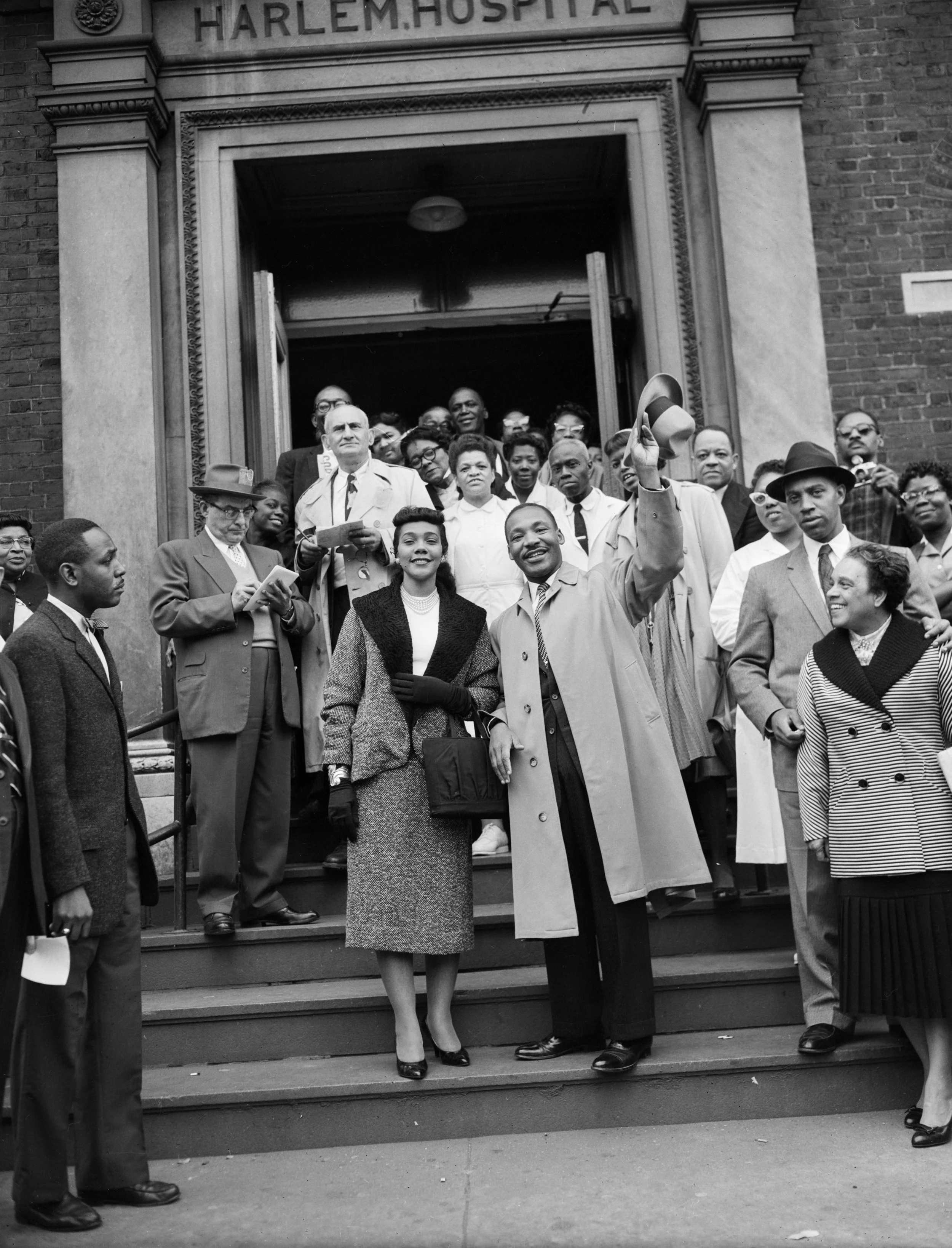 MLK Leaving Harlem Hospital