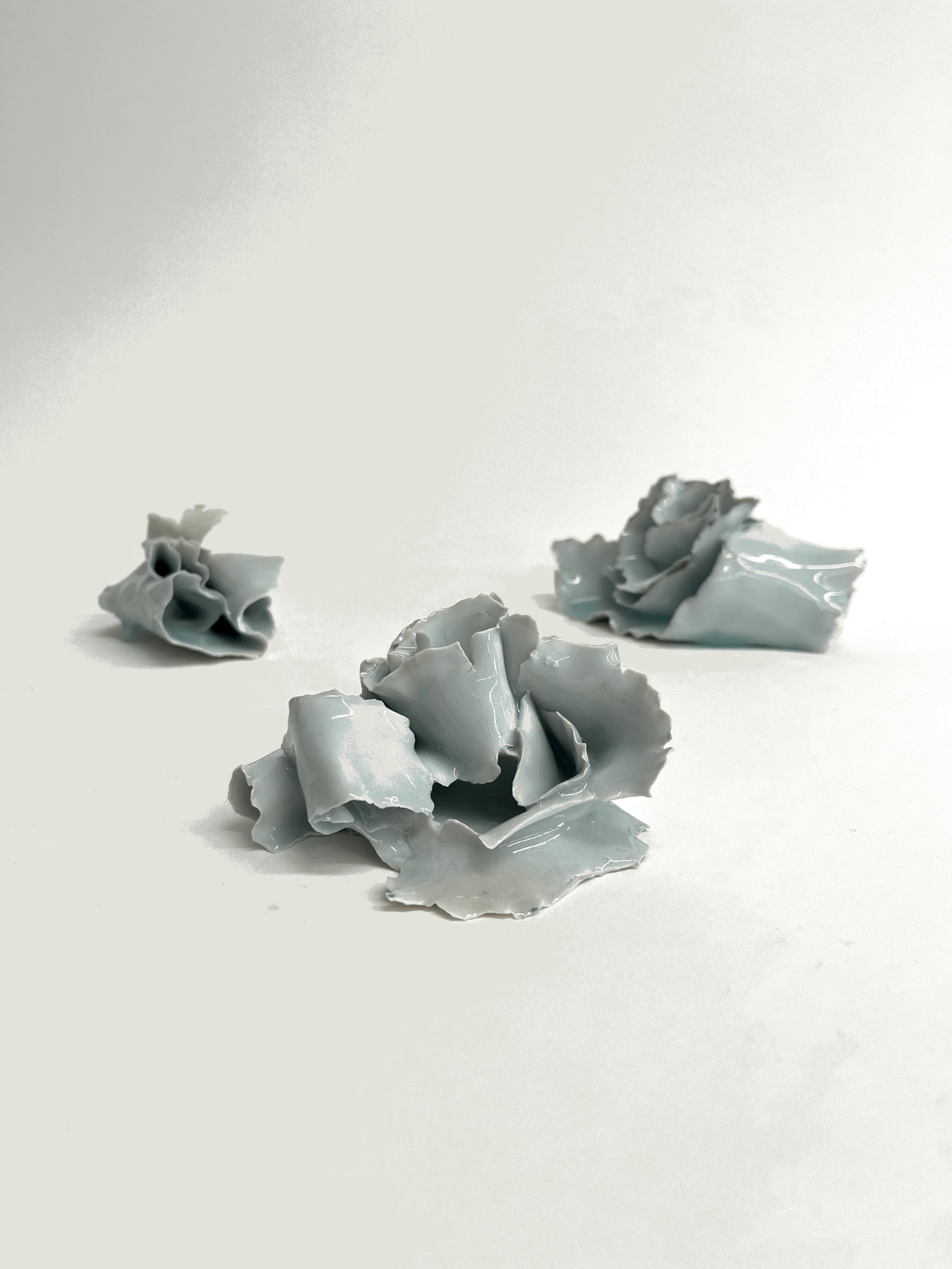 Porcelain Ruffle Sculptures