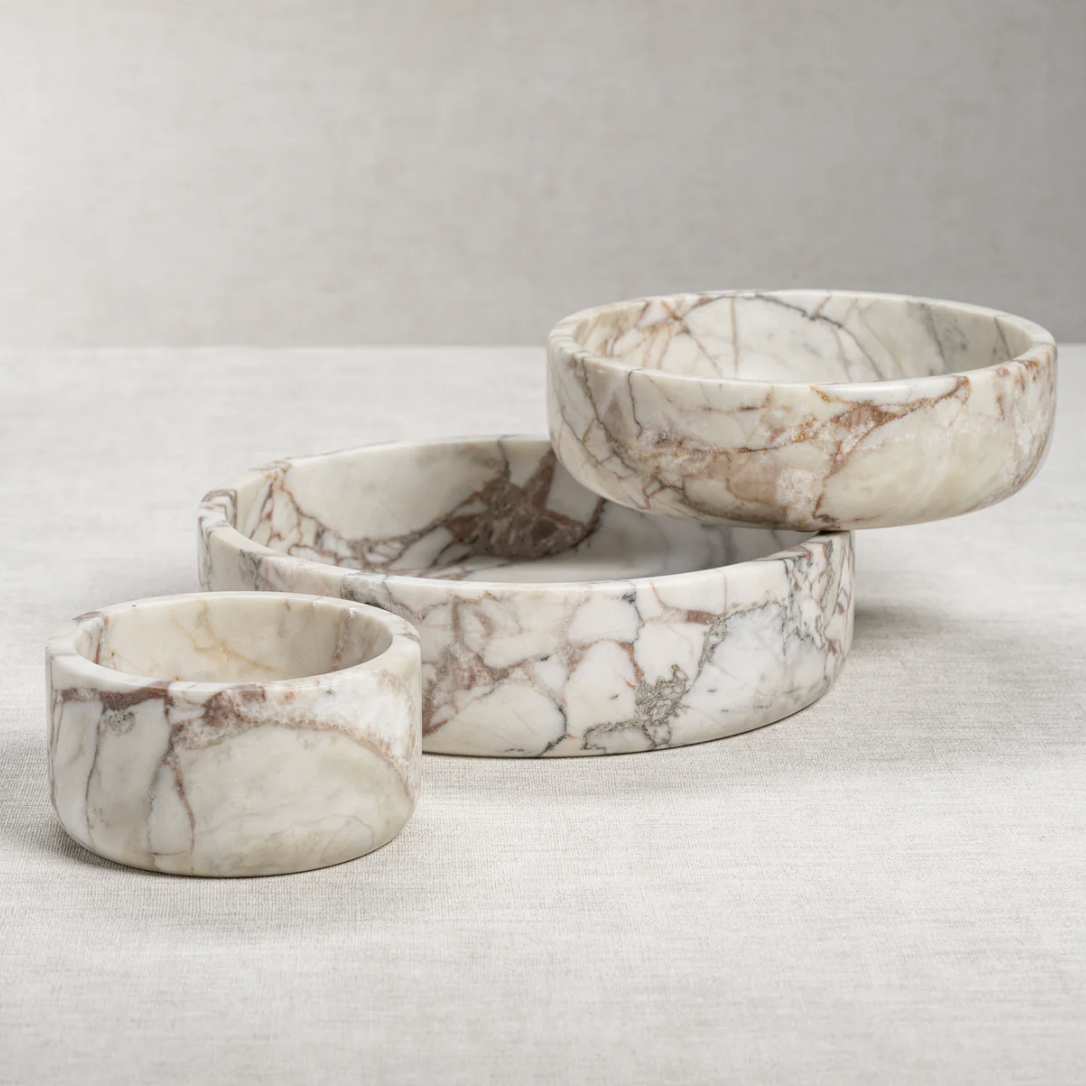 Rosso Verona Matte Marble Bowl - Large