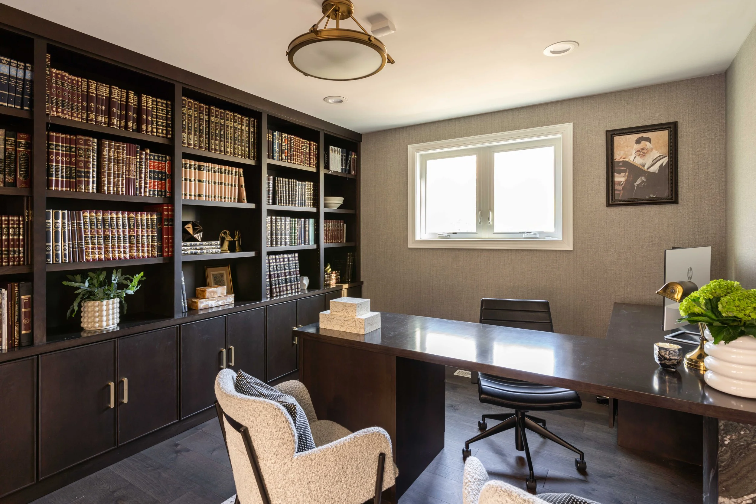 Refined Gatherings kitchen, bathroom, dining room, living room, and social spaces designed by Teela Bennett Design.