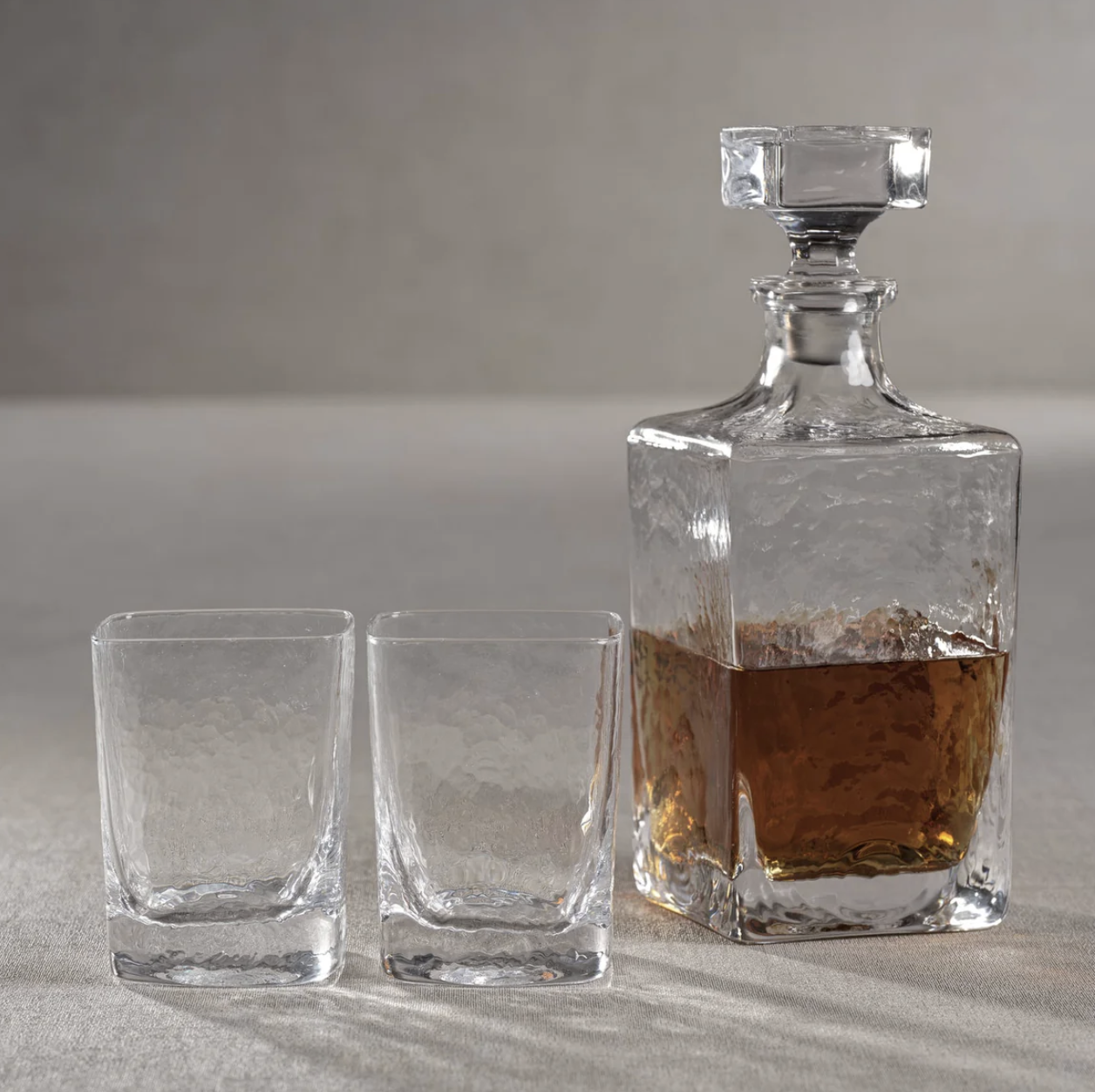 Punta Mita Hammered Rocks Glass - Set of 4