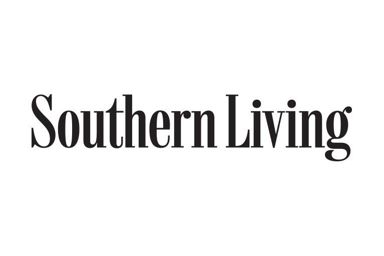 Text reading 'Southern Living' with a decorative floral design at the top.