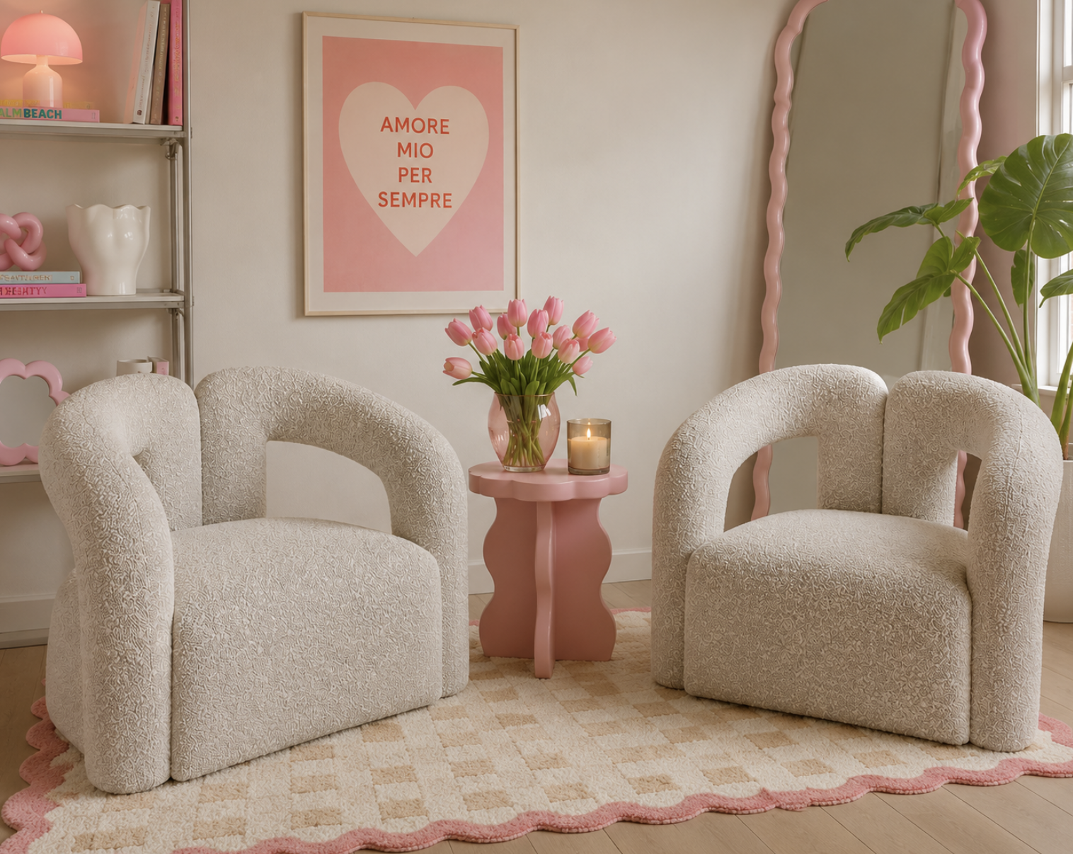 Jenn Speckled Boucle Accent Chair Set of 2