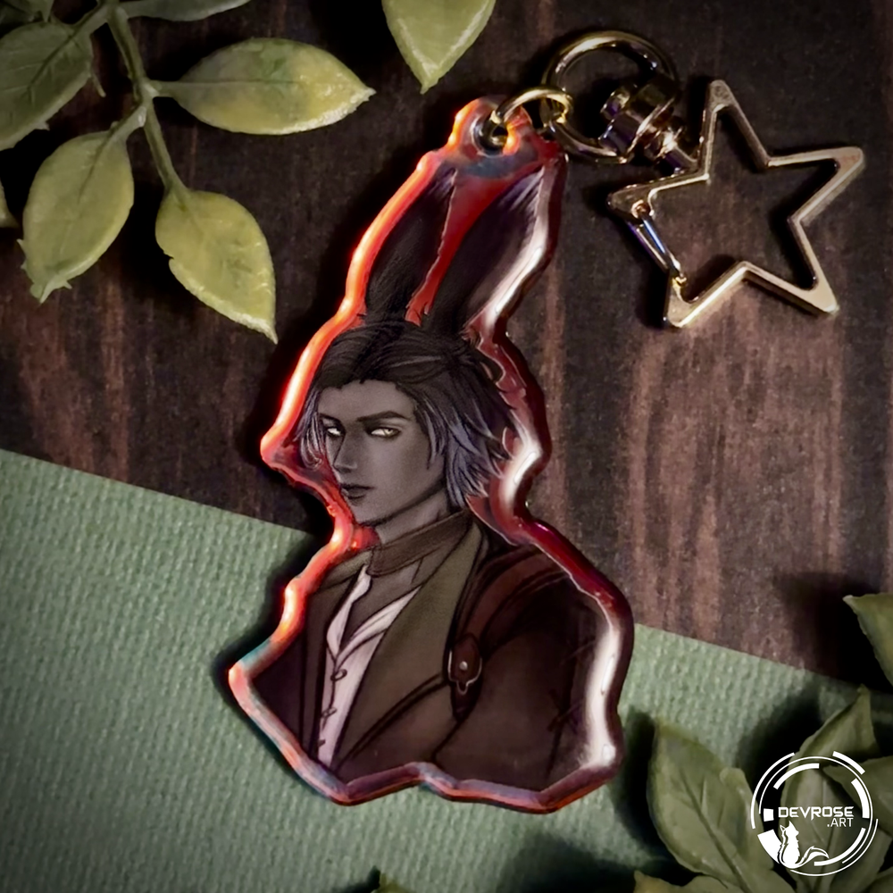 Erenville (FFXIV) Holographic Acrylic Keychain — Devrose.Art