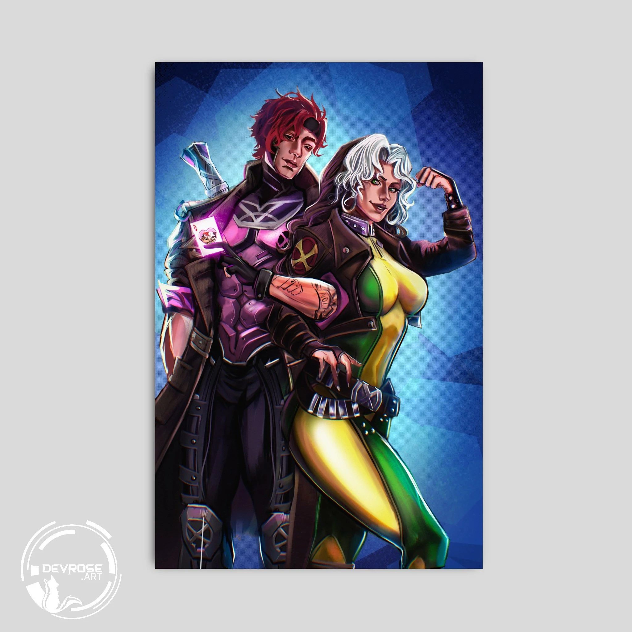 Gambit & Rogue (Rivals) Romy X-Men Art Print
