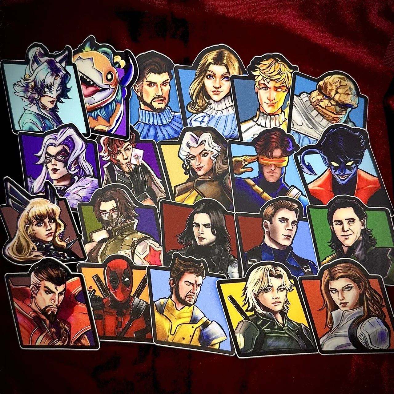 Marvel Heroes & Villains Fan Art Waterproof Vinyl Stickers