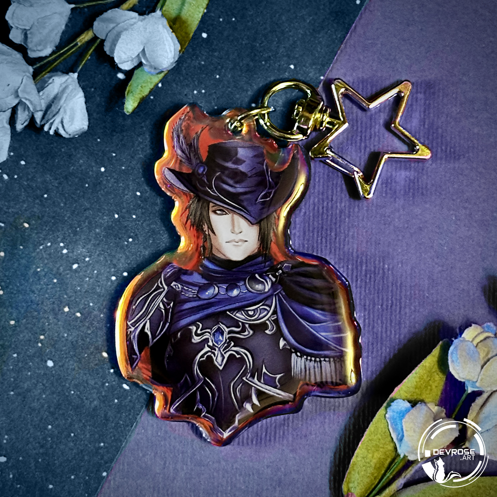 Zero (FFXIV) Holographic Acrylic Keychain — Devrose.Art