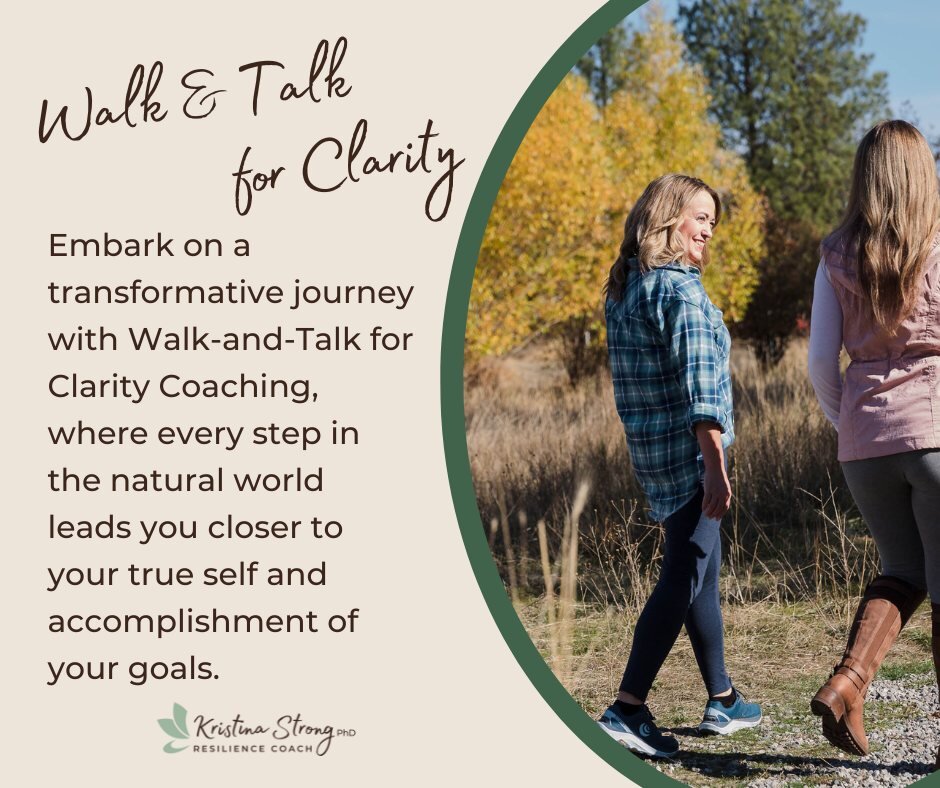 🌿 Step into the realm of self-discovery and goal attainment with our Walk-and-Talk for Clarity Coaching sessions! 🌿

In the hustle and bustle of everyday life, it's easy to lose sight of our true selves and the objectives we aspire to achieve. But 