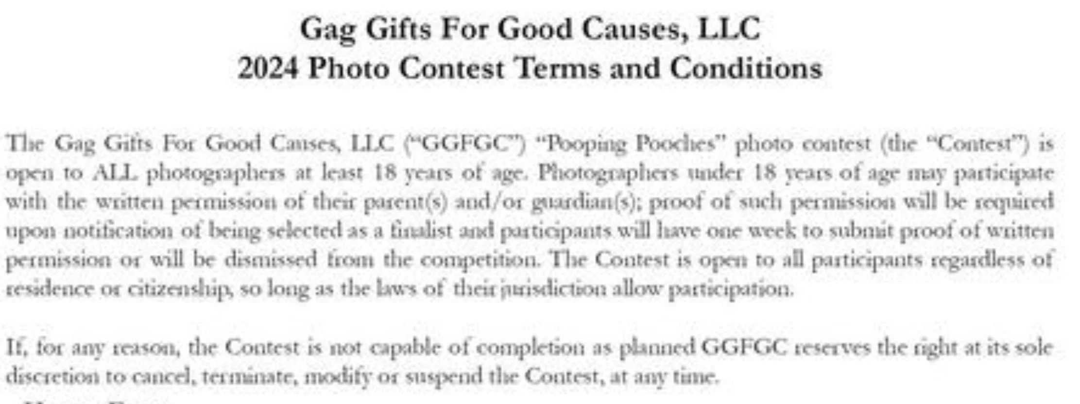 Contest — Gag Gifts For Good Causes