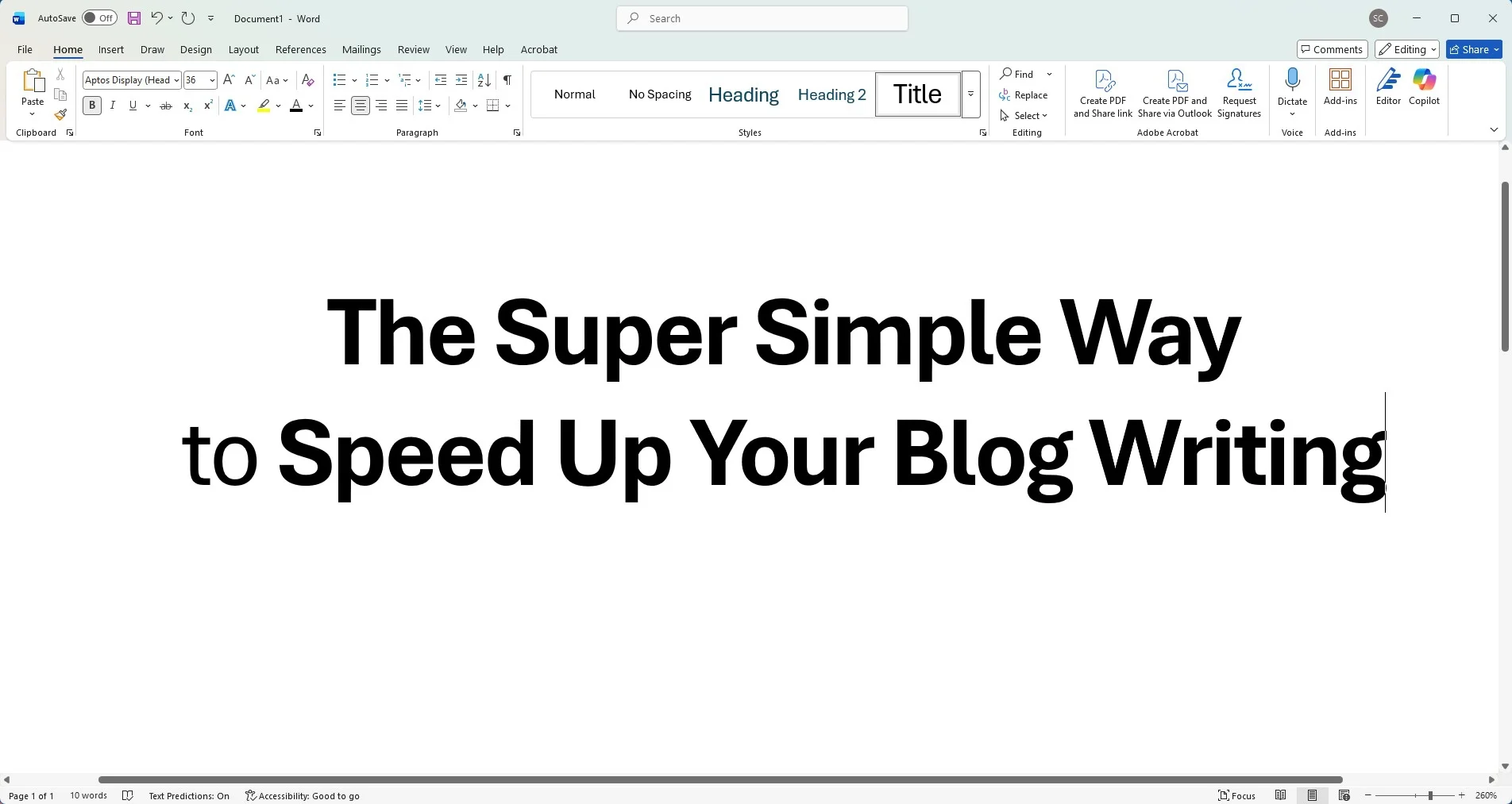 The Super Simply Way to Speed Up Your Blog Writing