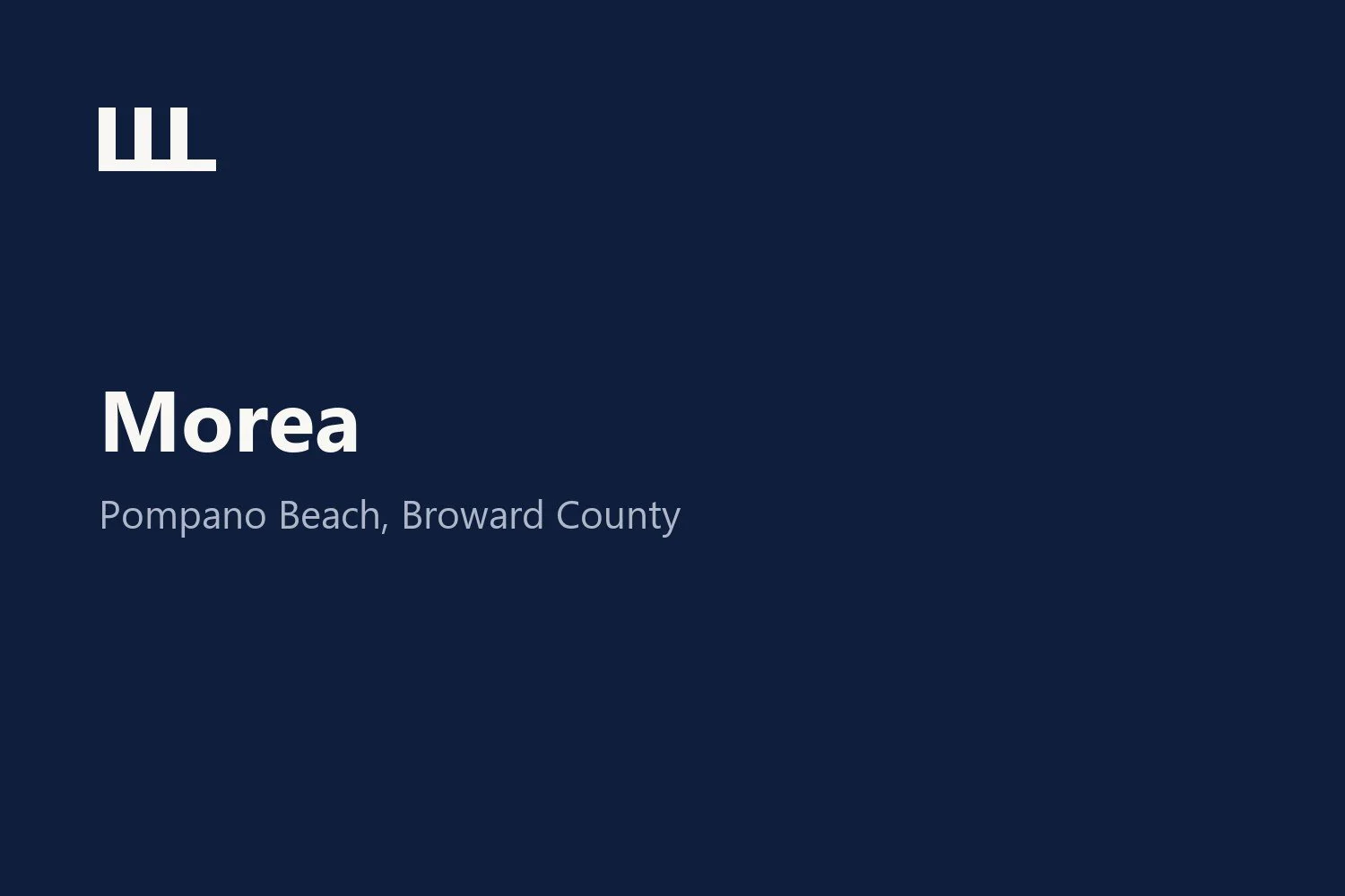 Morea, Pompano Beach, Broward