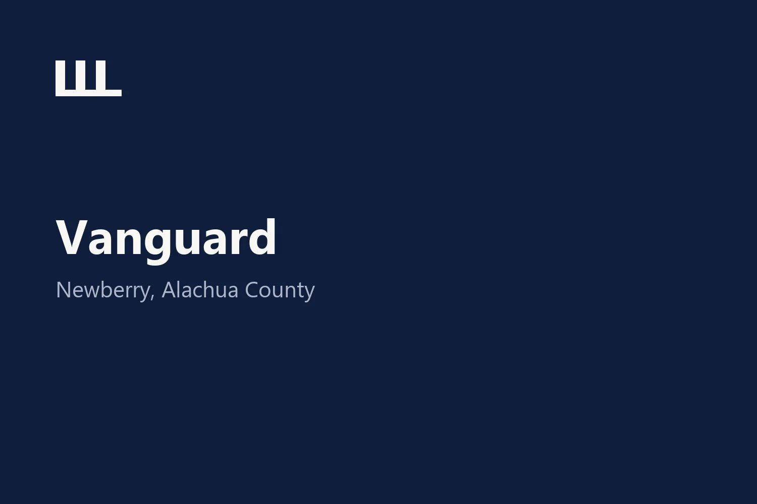 Vanguard, Newberry, Alachua