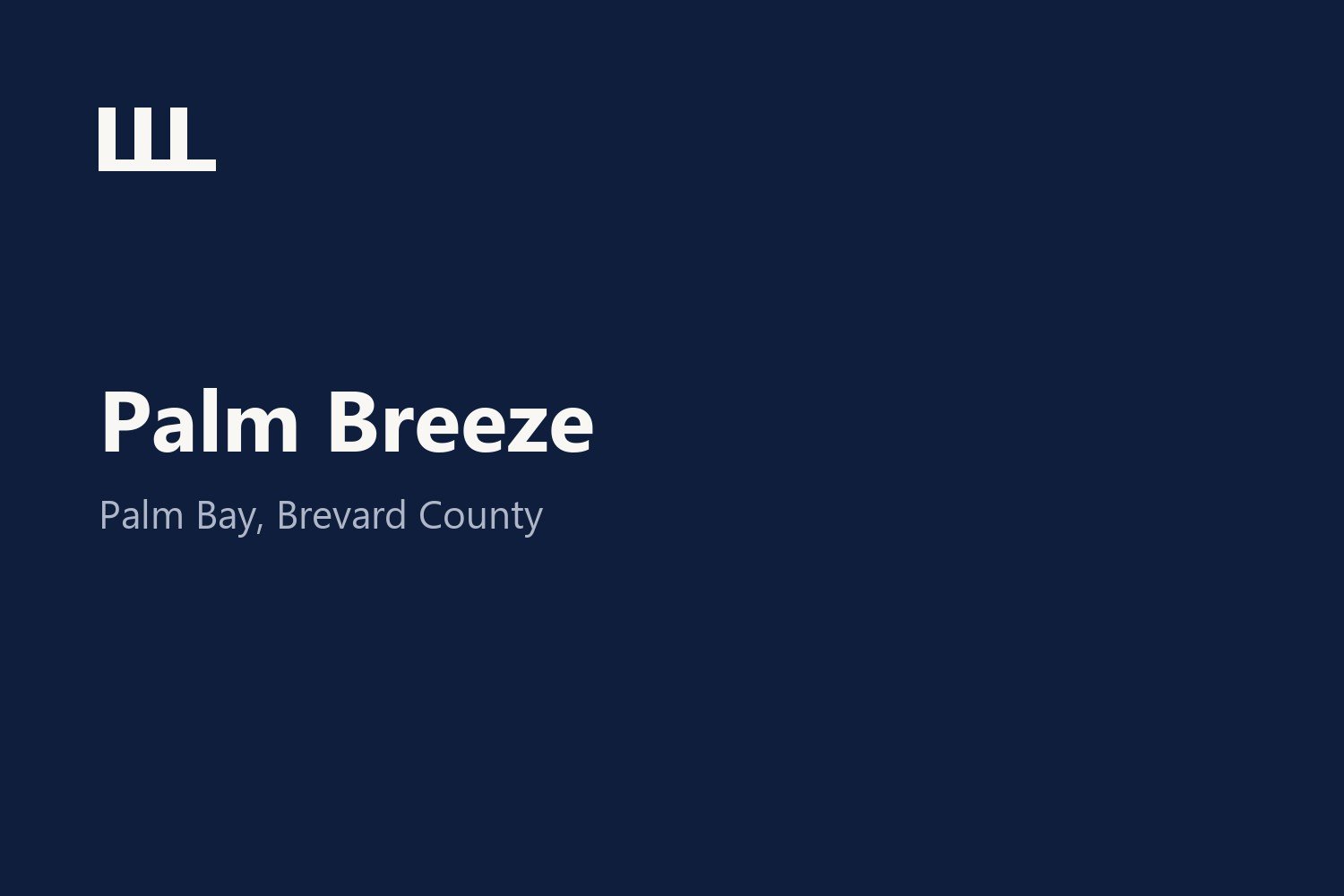 Palm Breeze, Palm Bay, Brevard