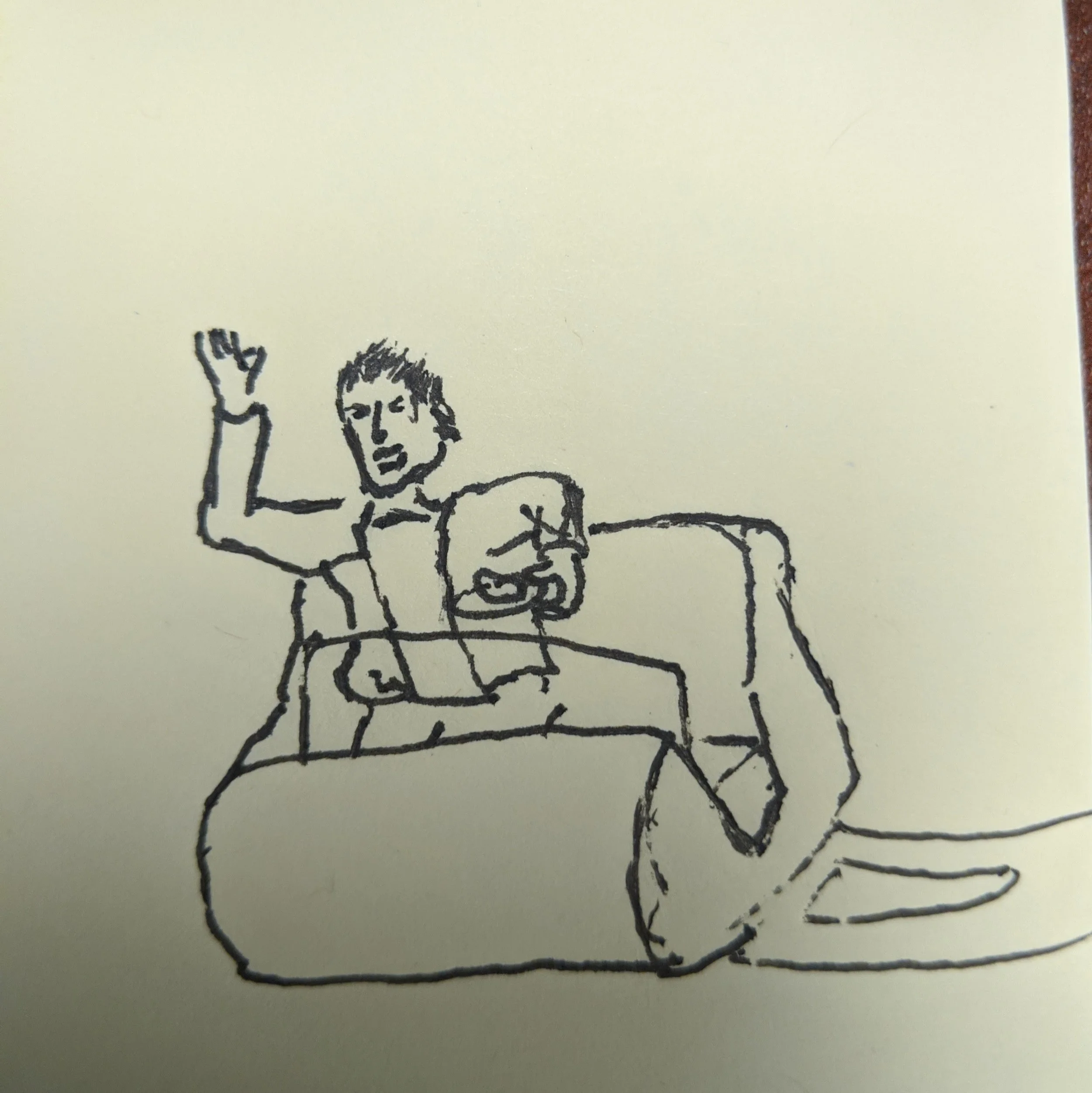 a Blue faced Leon laughs at a midnight country fair