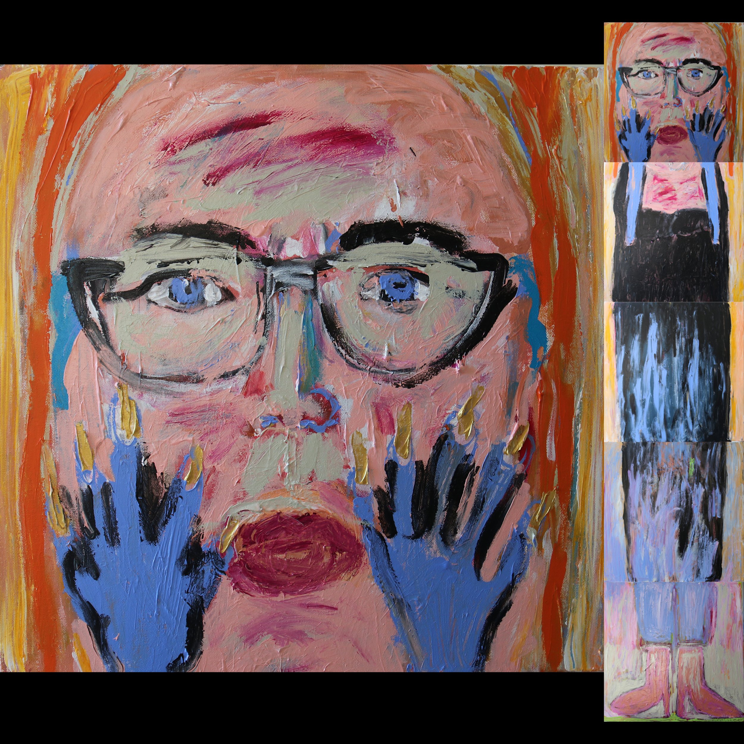 Self Portrait Wendy Lessick Bookatz. Me, Slightly Shattered & Elongated. 2026 