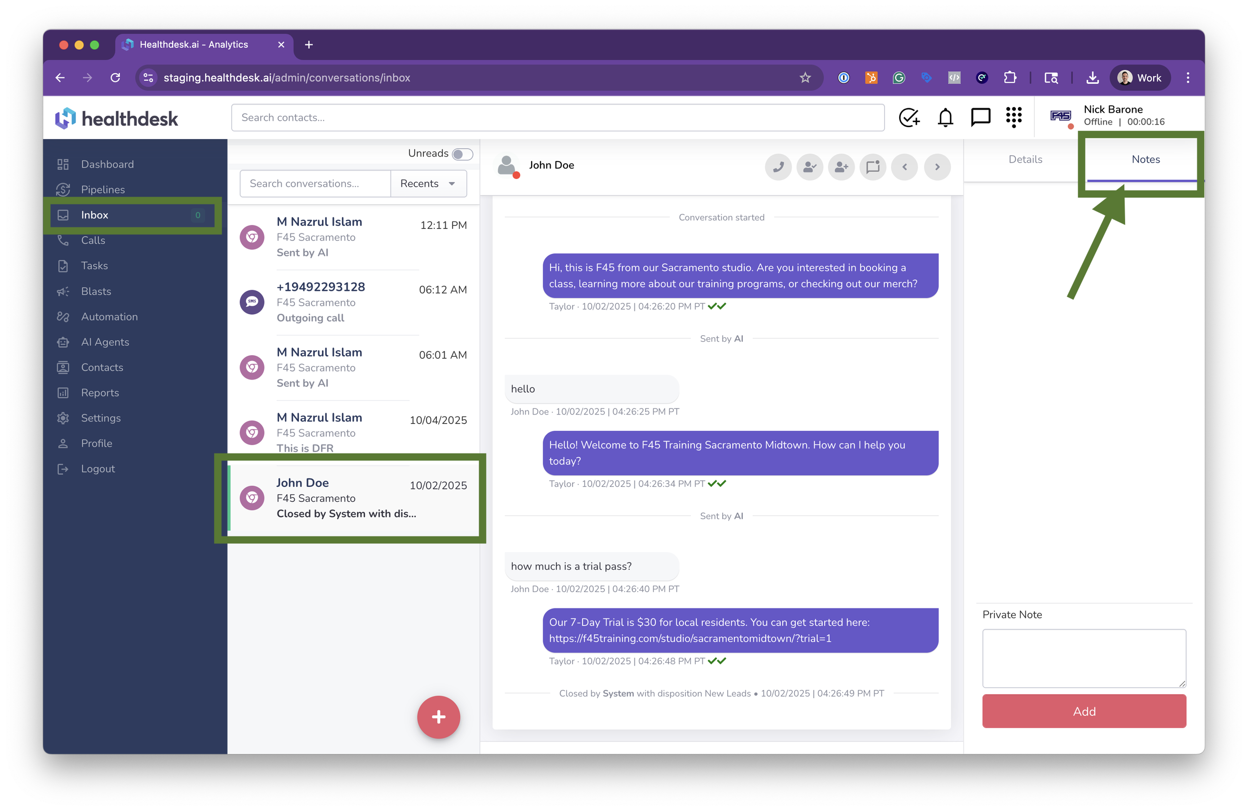 How to Train Your AI Agent from the Healthdesk Inbox | Help Center