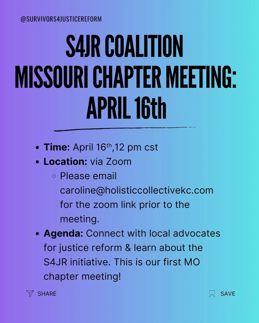 Did you know Holistic Collective Founder and Restorative Practitioner, Caroline Quinn, volunteers as the Missouri State Representative for the @survivors4justicereform coalition? Advocacy and sharing about our lived experiences is a huge part of our 