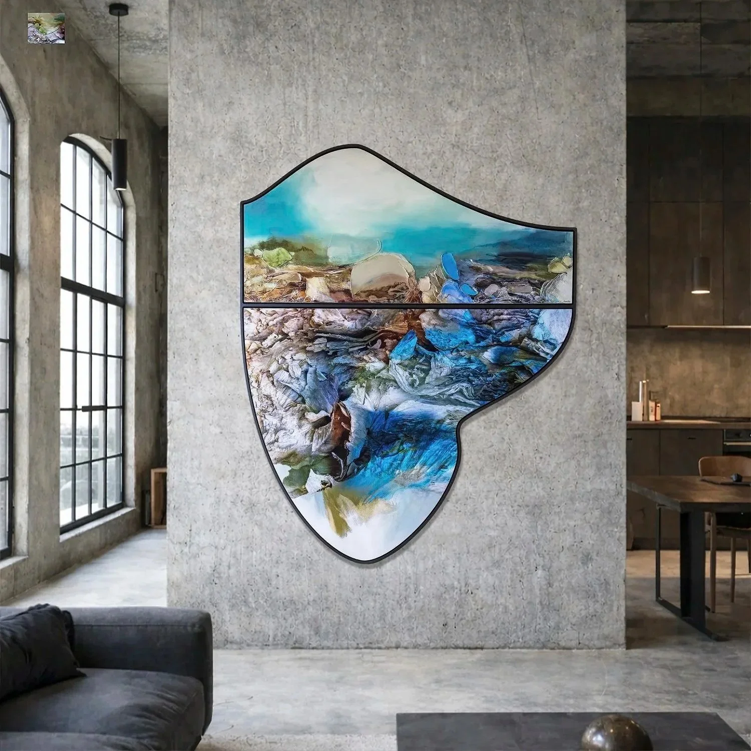 Where my mind dances and my heart rests
140cm x 180cm - Horizontal Diptych 
Textured Oil paint & Mixed Media 