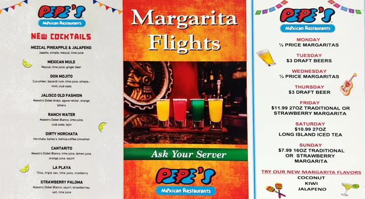 Menus — Pepes Tinley Park