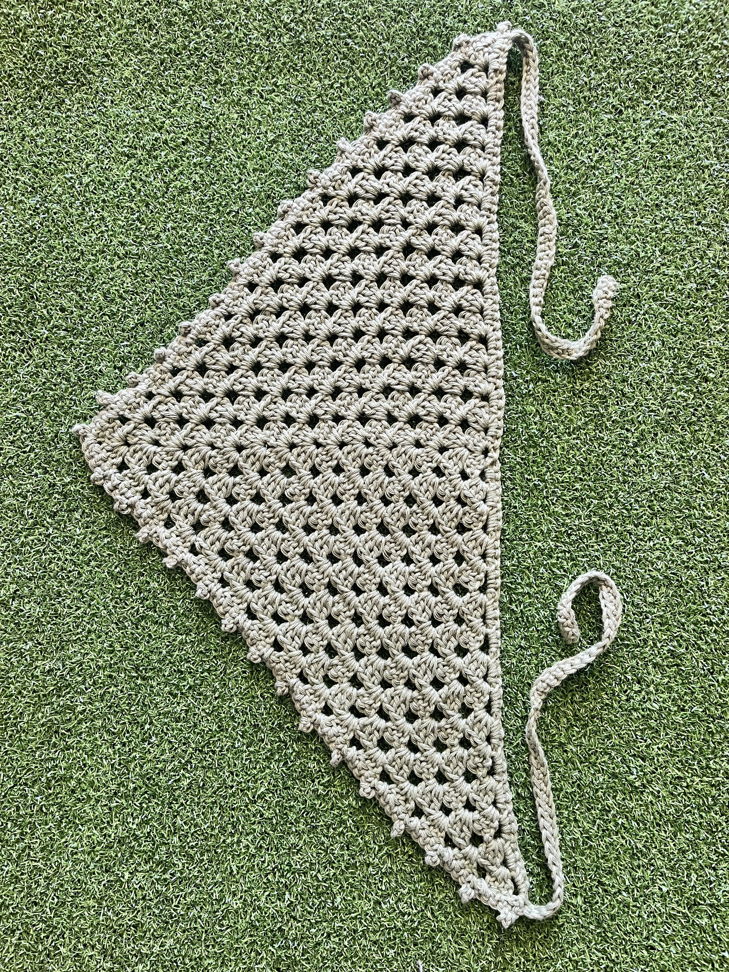 Crocheted Bandana - Soft Blue