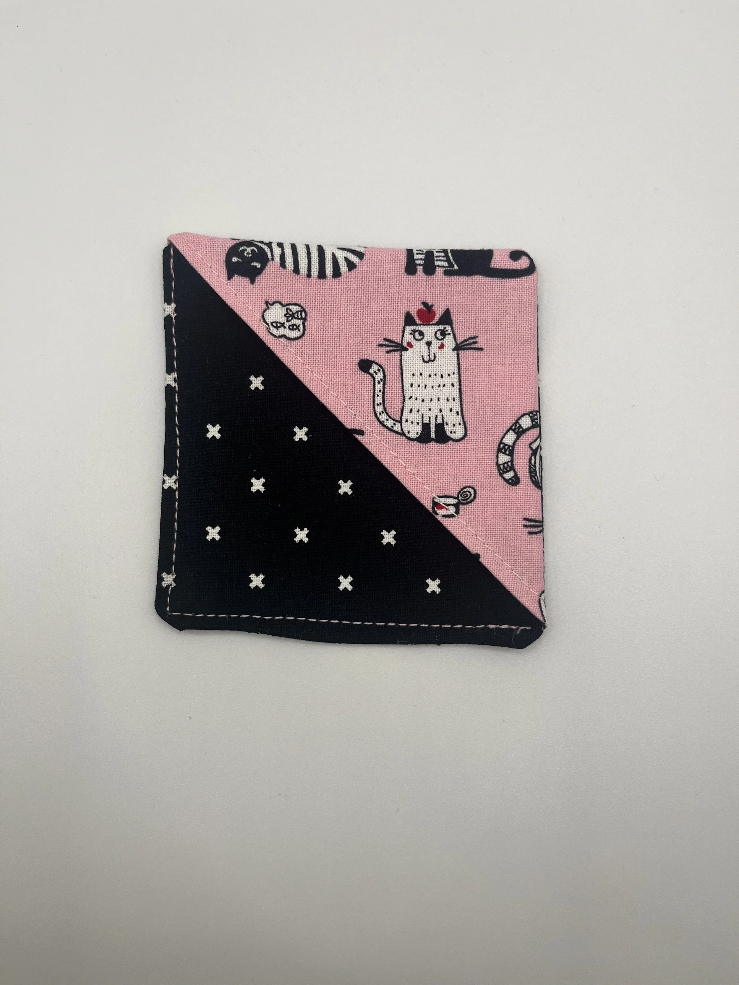 Corner Bookmark - Cats on Pink