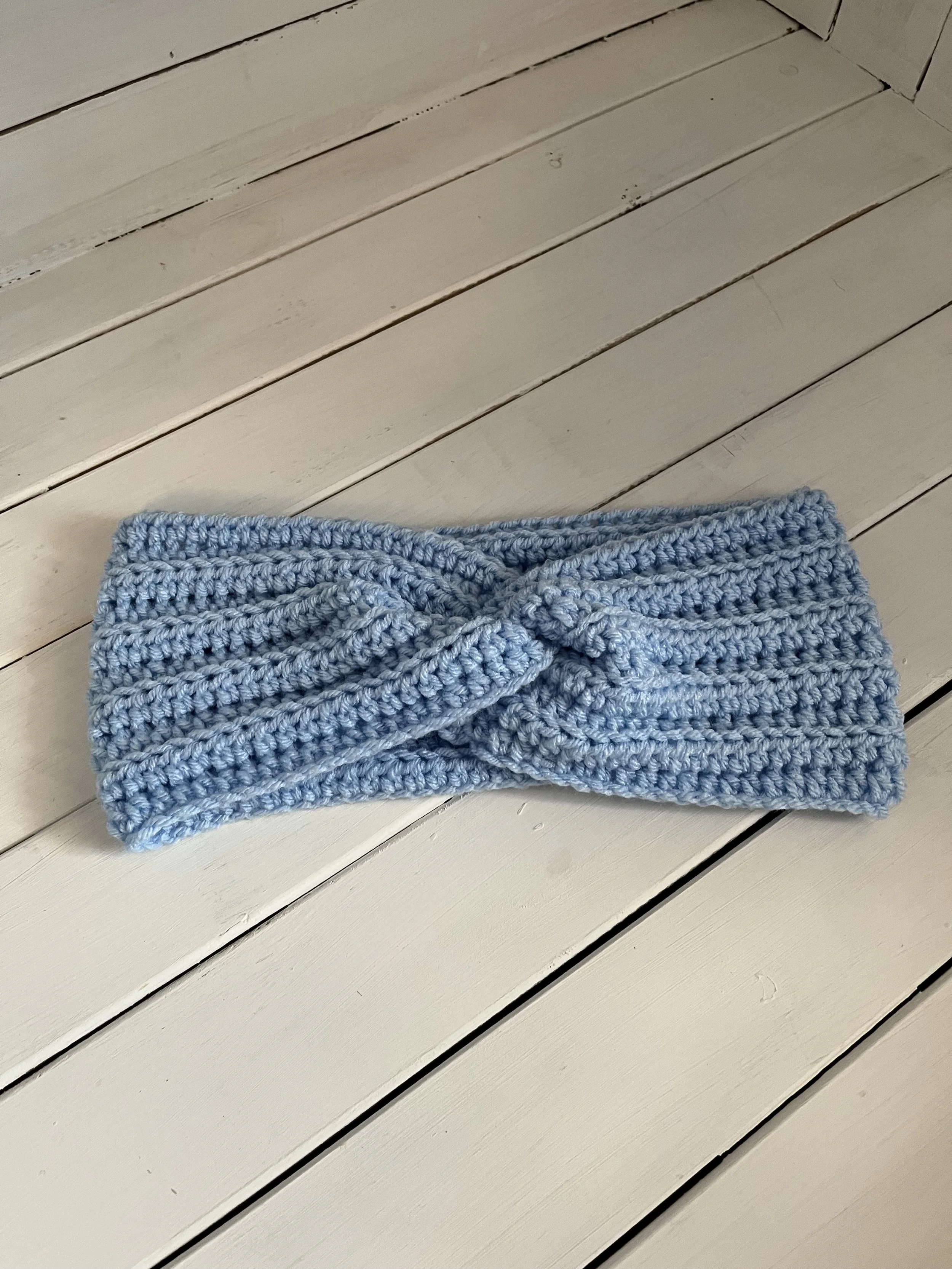 Crocheted Head Band/Ear Warmers - Baby Blue