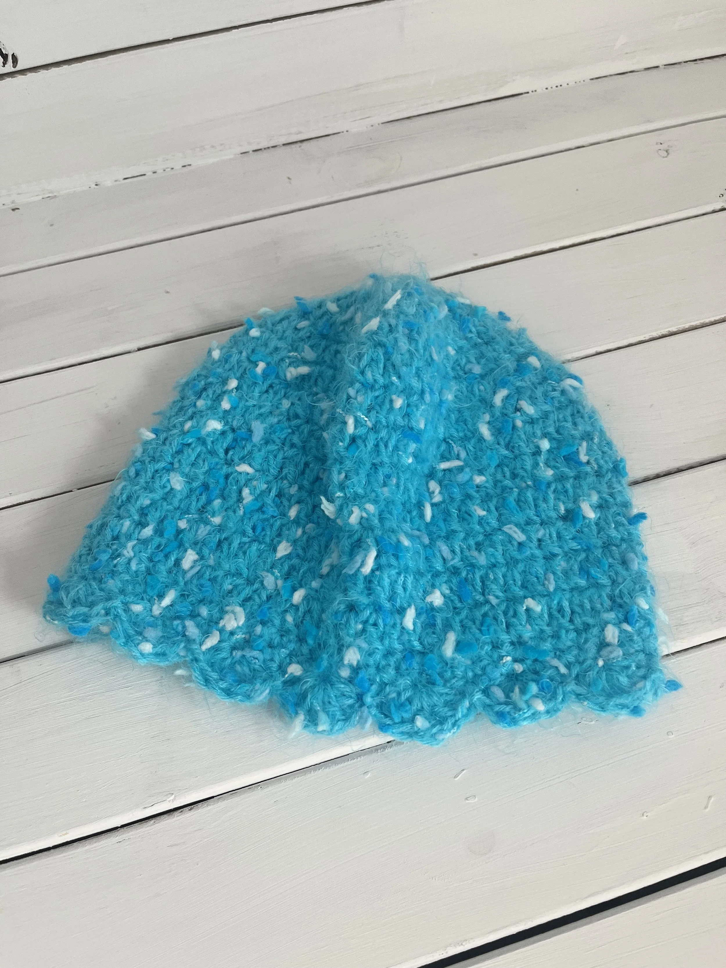 Beanie - Blue with White Flecks