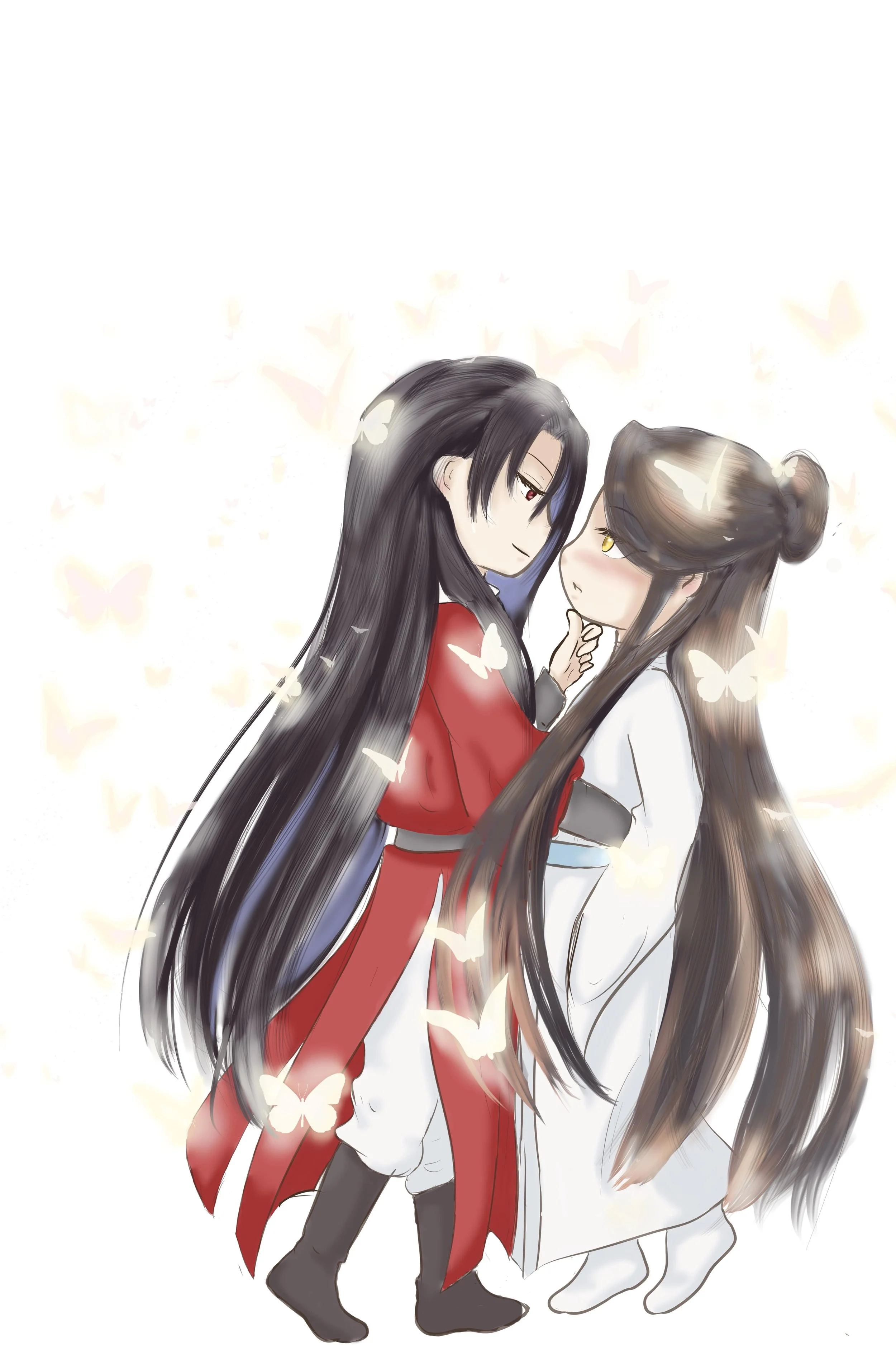 TIAN GUAN CI FU Heaven Official's Blessing 
Xie Lian and  Hua Cheng, 
Heaven Official's Blessing (Chinese: 天官赐福, pinyin: Tiān Guān Cì Fú) is a Chinese novel series written by Mo Xiang Tong Xiu (Chinese: 墨香铜臭). The serialization started on Jinjiang Li