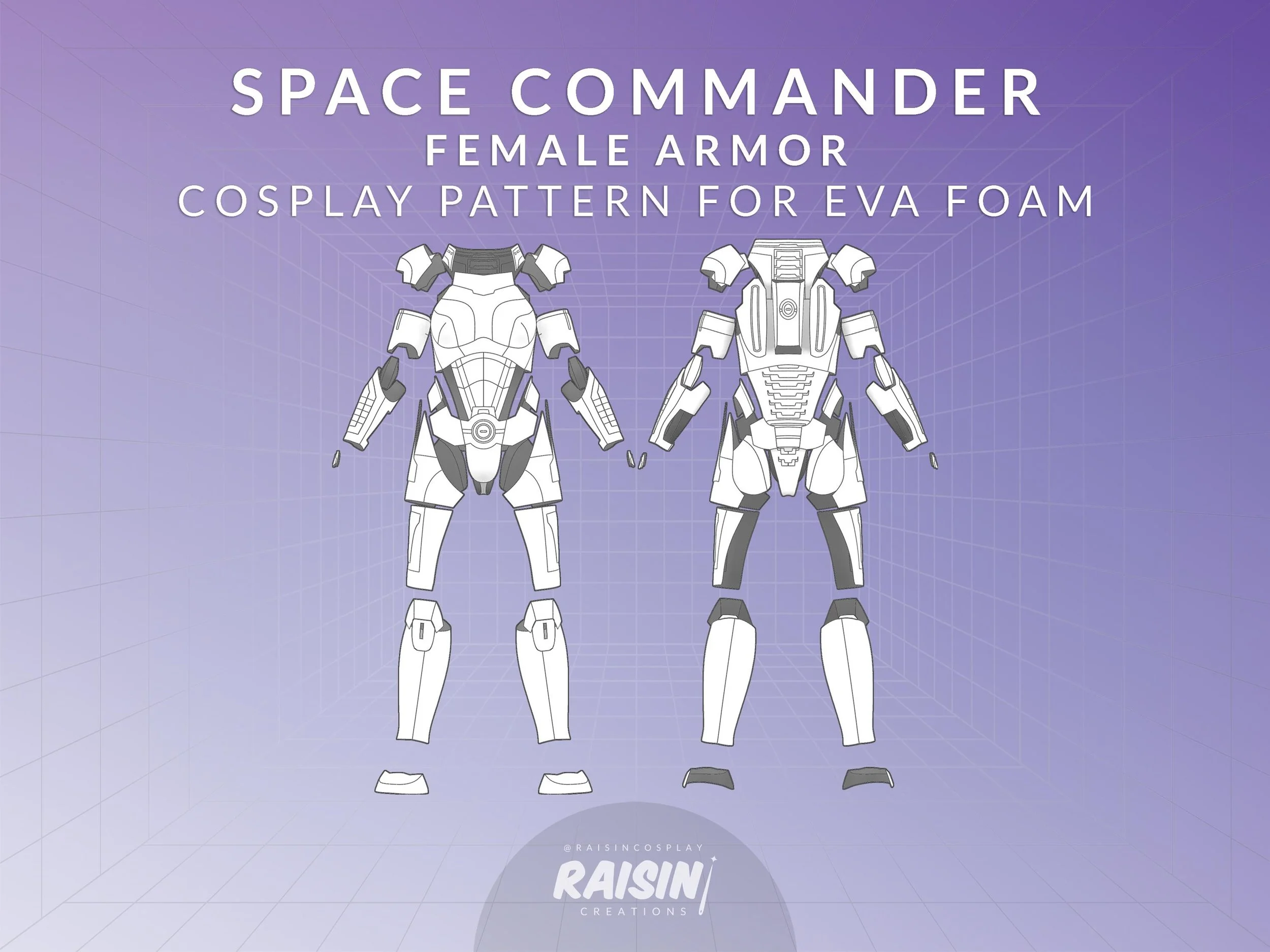 Space Commander Female Armor Cosplay Pattern for EVA Foam (COMPLETE Femshep N7 Armor Templates) | Mass Effect Commander Shepard Inspired | (DIGITAL DOWNLOAD)