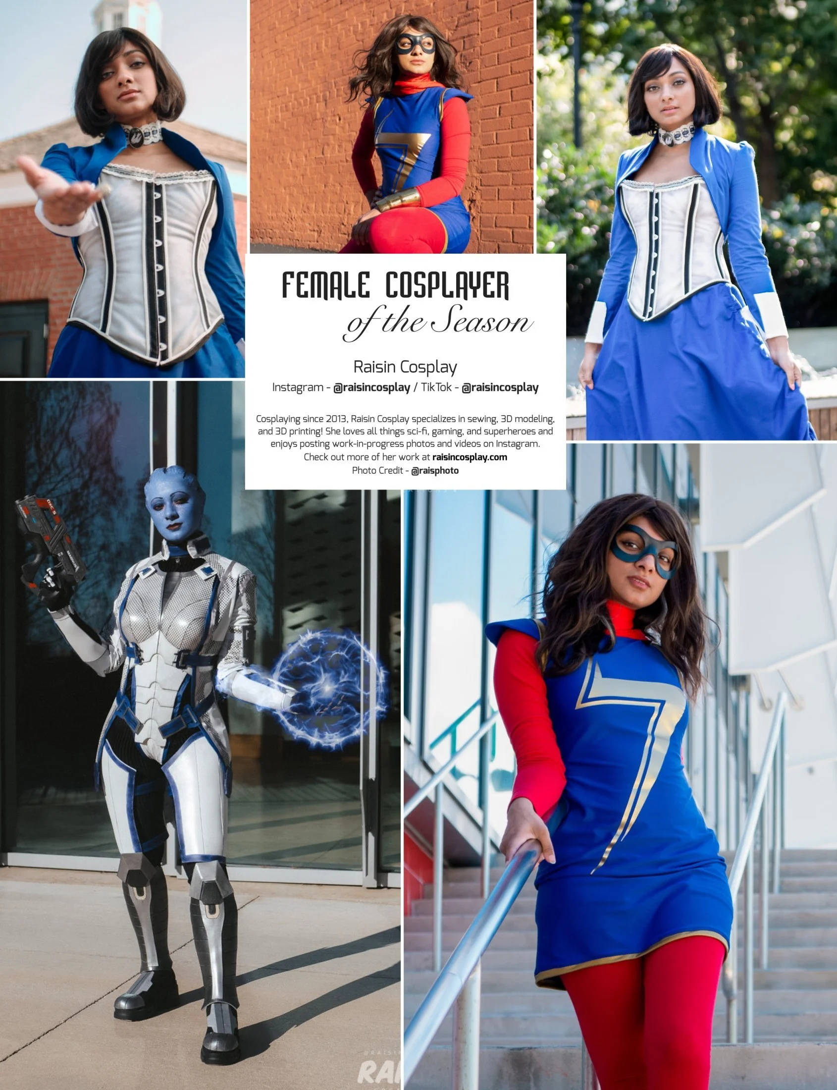 Creative Cosplays Magazine Winter 2023 Raisin Cosplay Female Cosplayer of the Season SHOWCASE