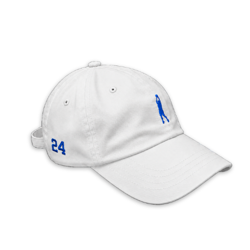 Fly Higher Ball Cap in white with blue embroidery