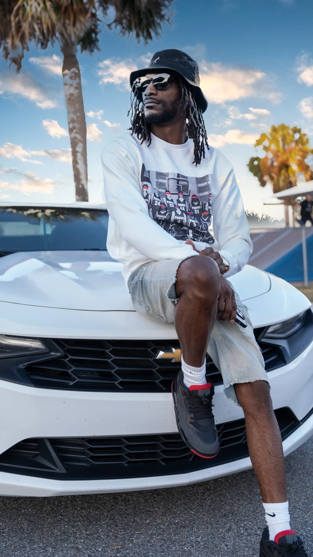 Bean Wear white memorial crewneck campaign
