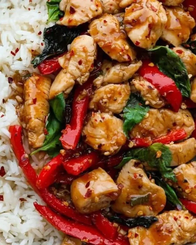 Thai Basil Chicken with Jasmine Rice