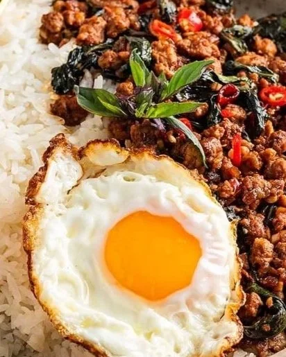 Thai Basil Beef with Sunny Side Egg