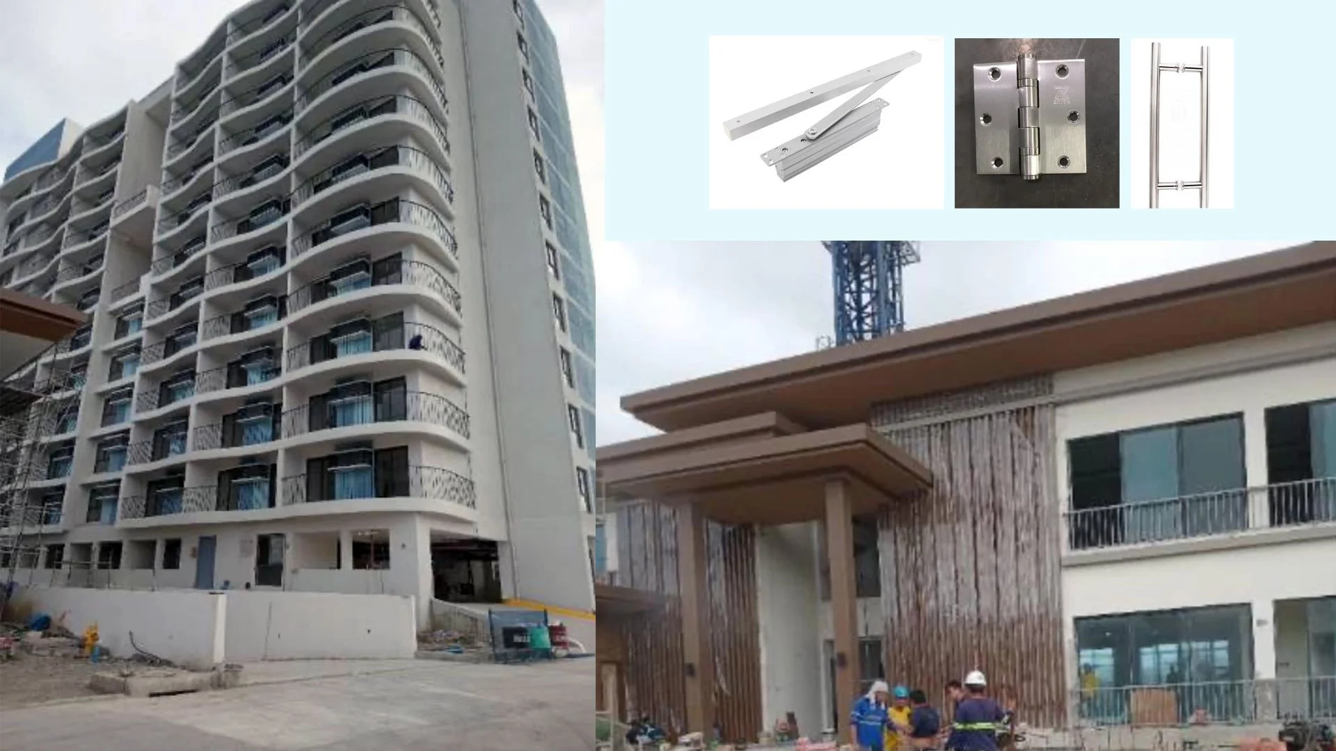 Delivered Zenith concealed door closer, heavy-duty butt hinge and pull handle on this premium hi-rise residential development.