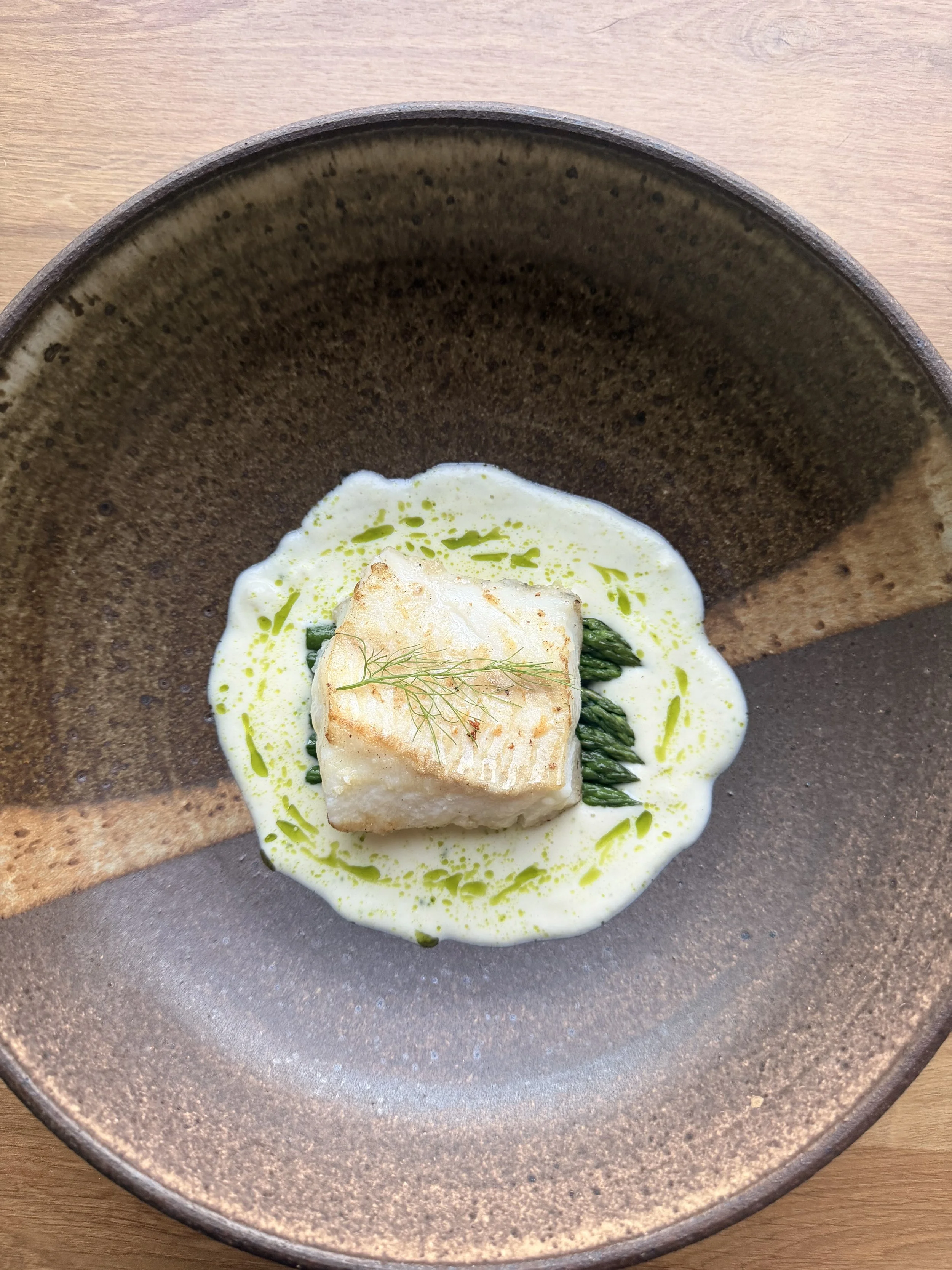 Cod w/ Fennel Puree, Asparagus