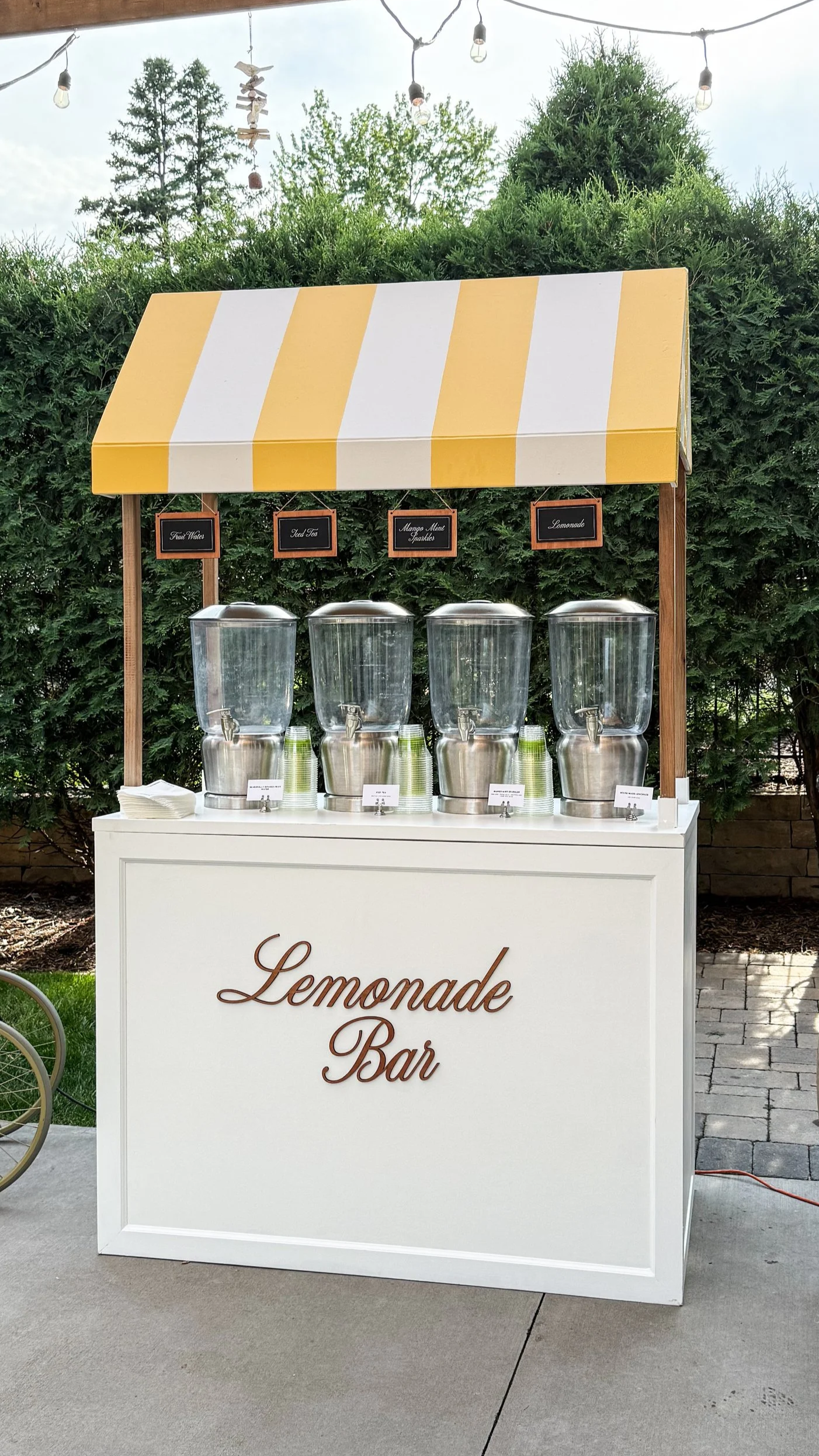 Lemonade Bar Rental Farmers Market table
