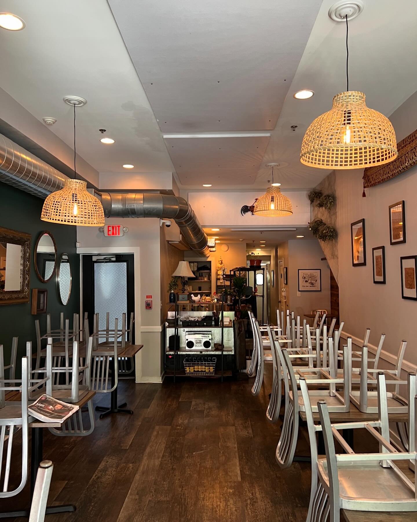 New light fixtures for our friends at Mawn. Check them out in person &amp; enjoy a fantastic meal while you&rsquo;re at it 🍜 

#mawnphilly #southphilly #electrician #bamboolighting