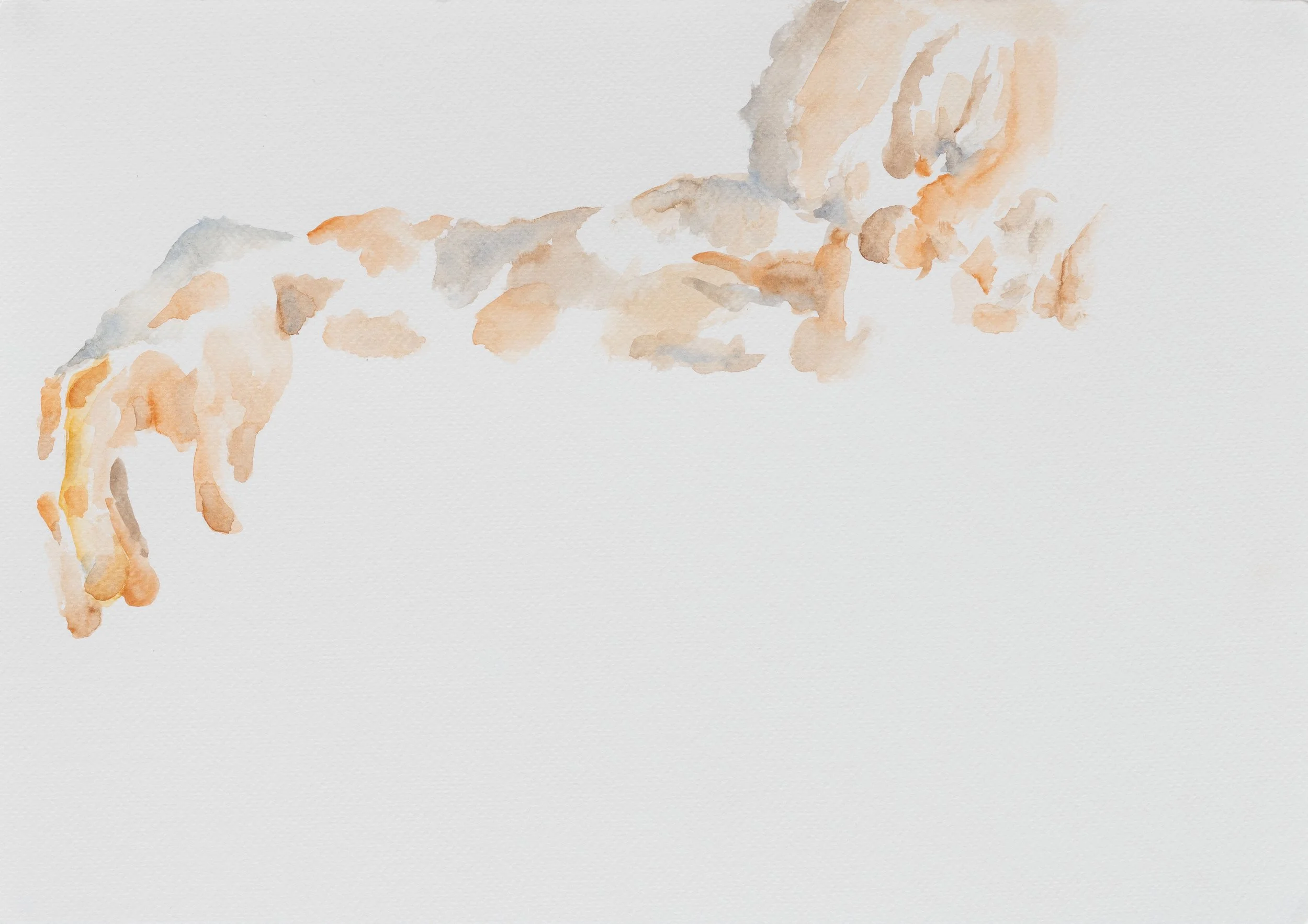 Sleeping Boy. 2025. Watercolour on paper. 30 x 35 cm.