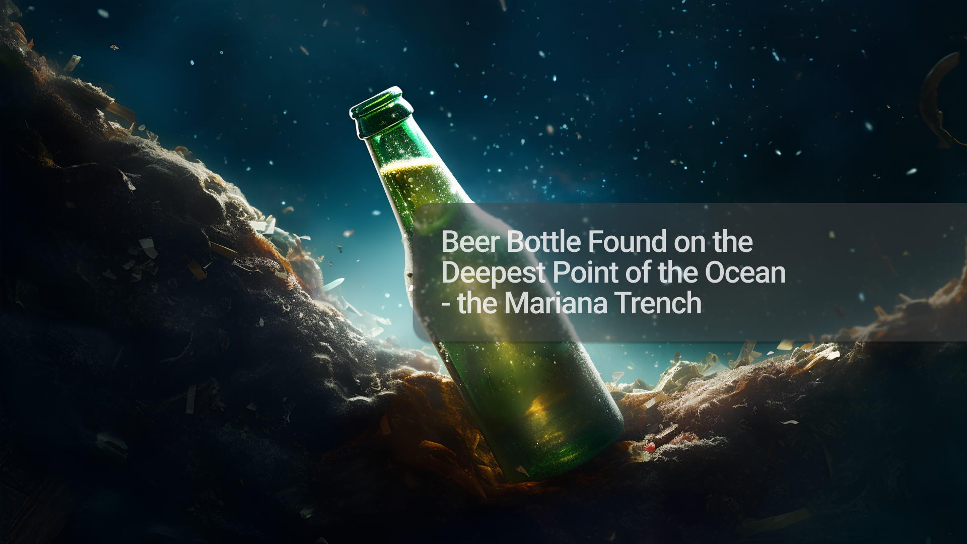 Mariana Trench - Beer Bottle Found on the Deepest Point of the Ocean